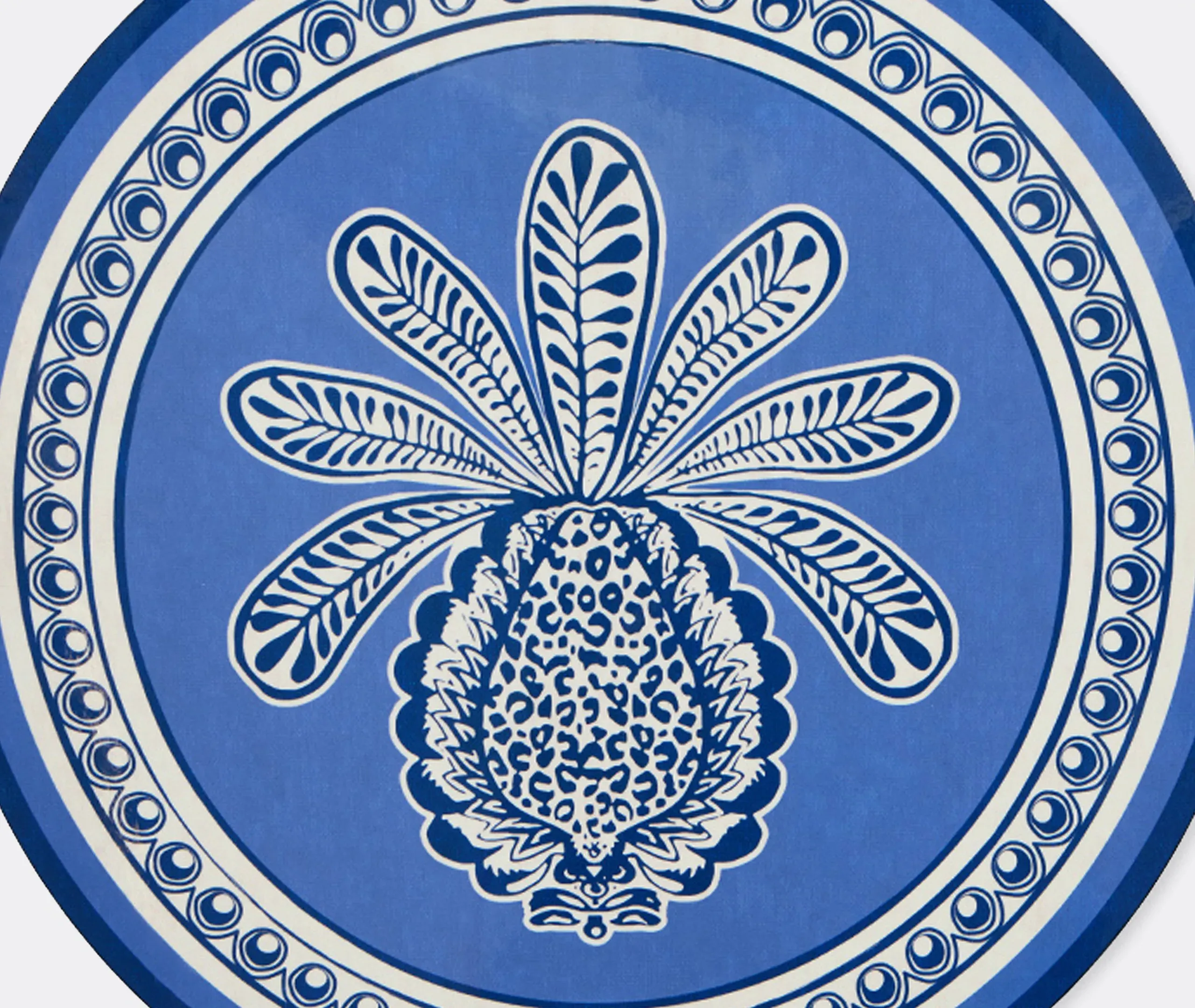 Set of 2 Placemats with Pineapple Design - Blue