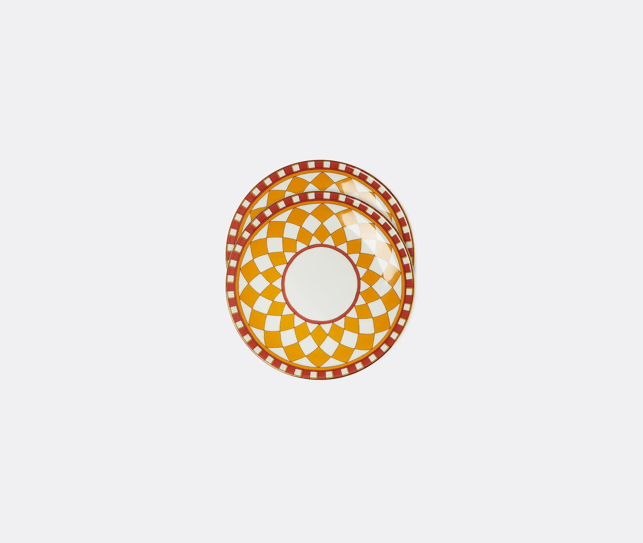 Side Plate Set of 2 with Gold Trim - Multicolor image