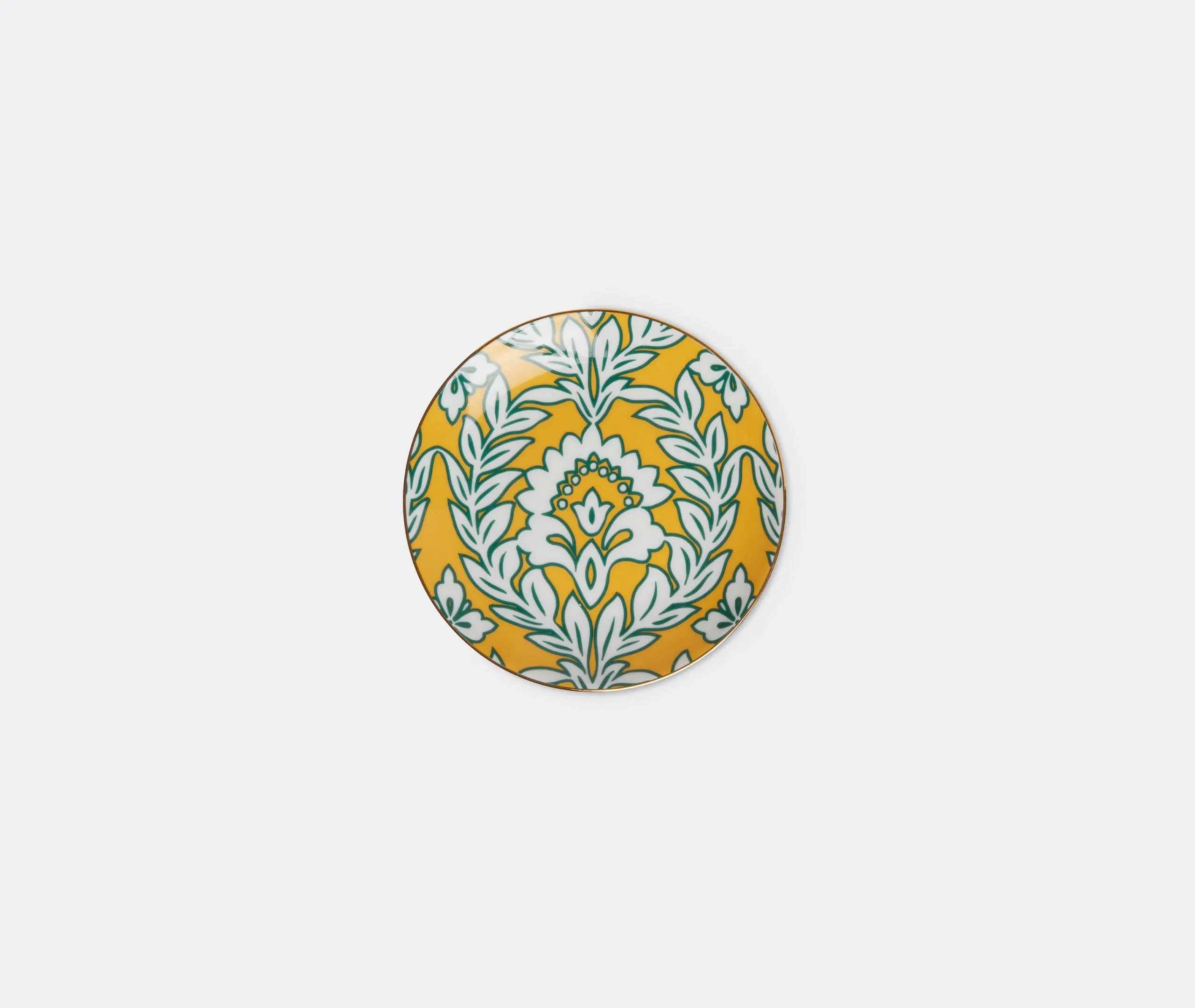 Side Plate Set with Gold Rim - Multicolor, Porcelain