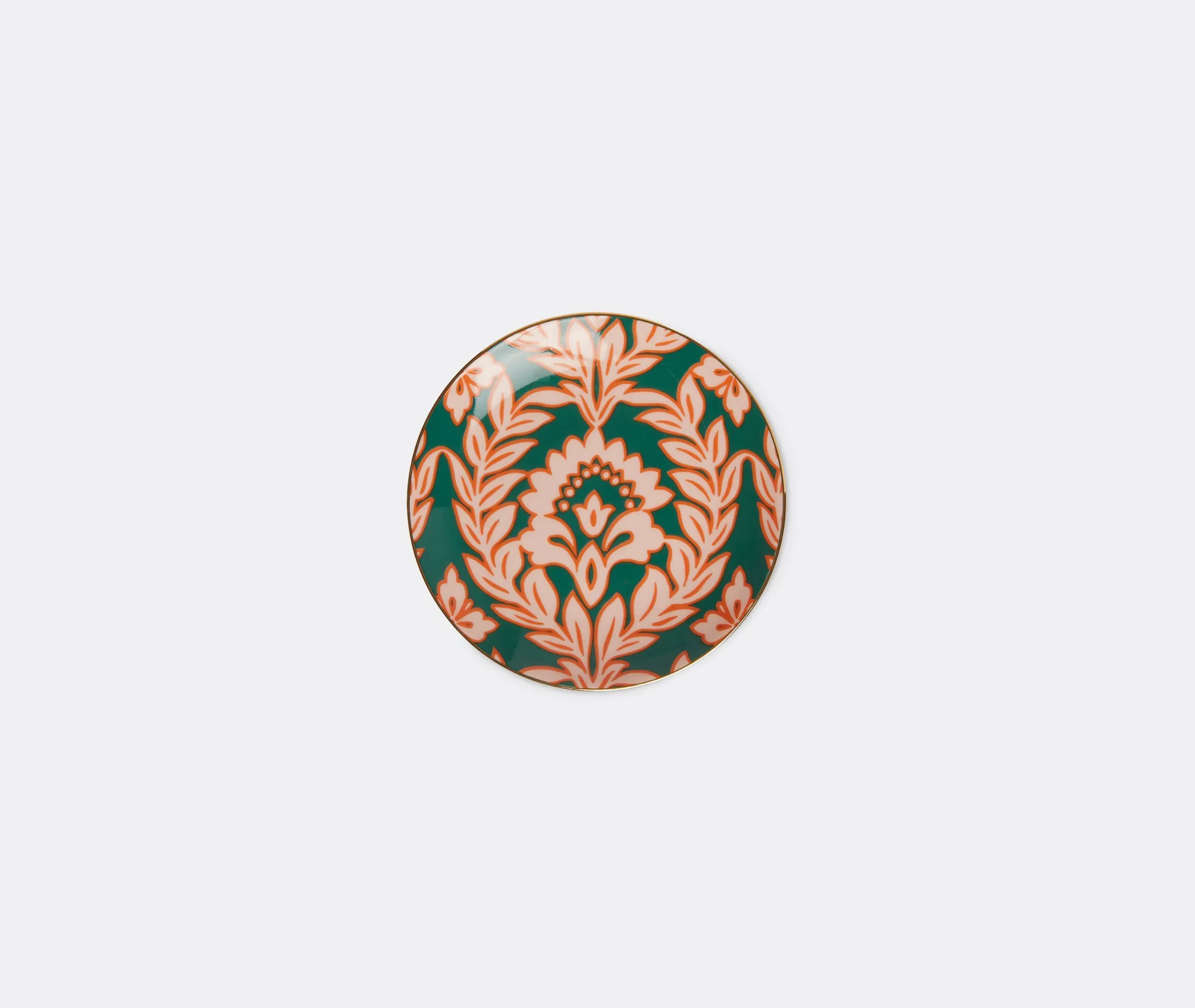 Side Plate Set with Gold Rim - Multicolor, Porcelain