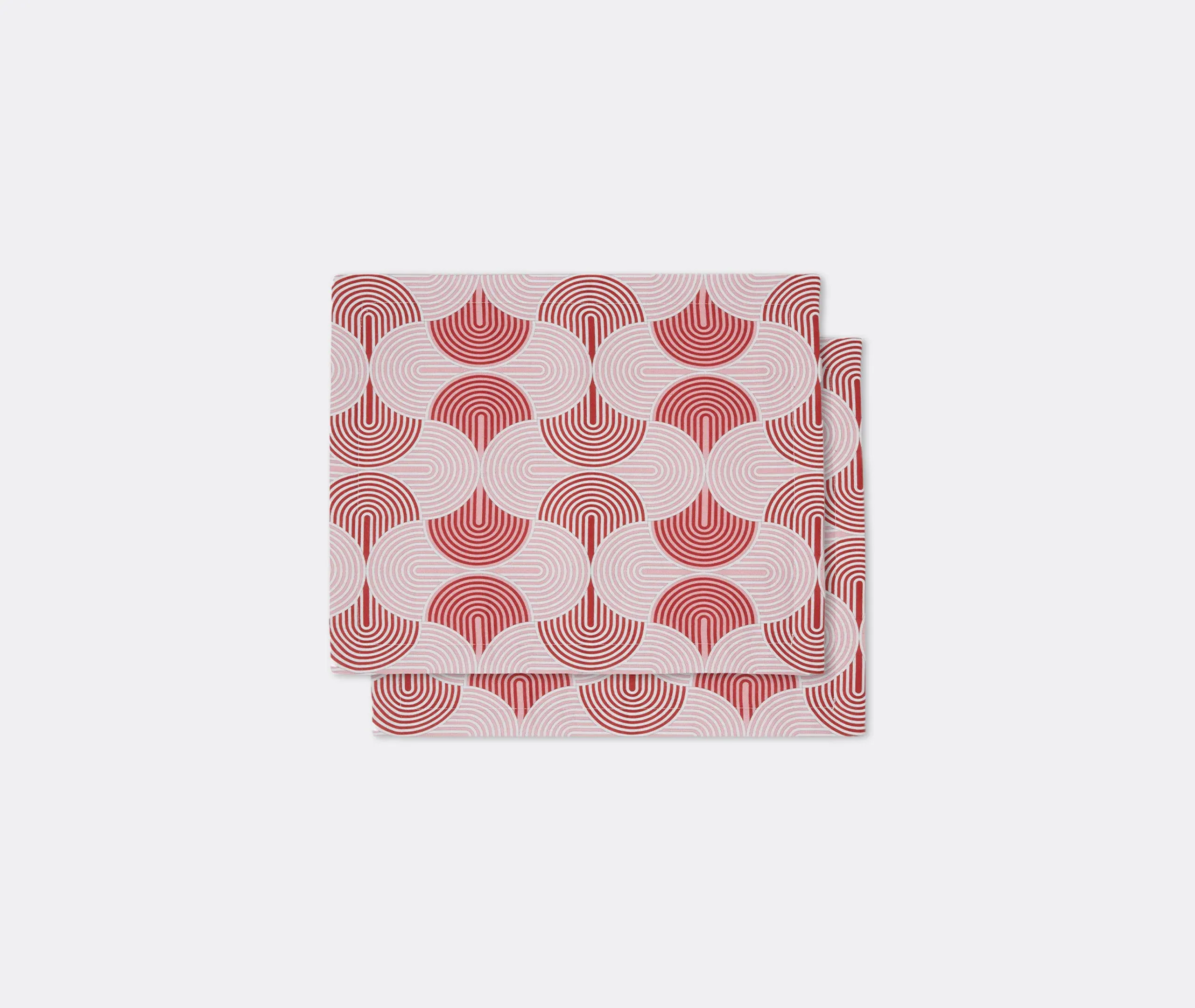 Slinky Rosso Tablemat Set of Two - Multicolor, Linen