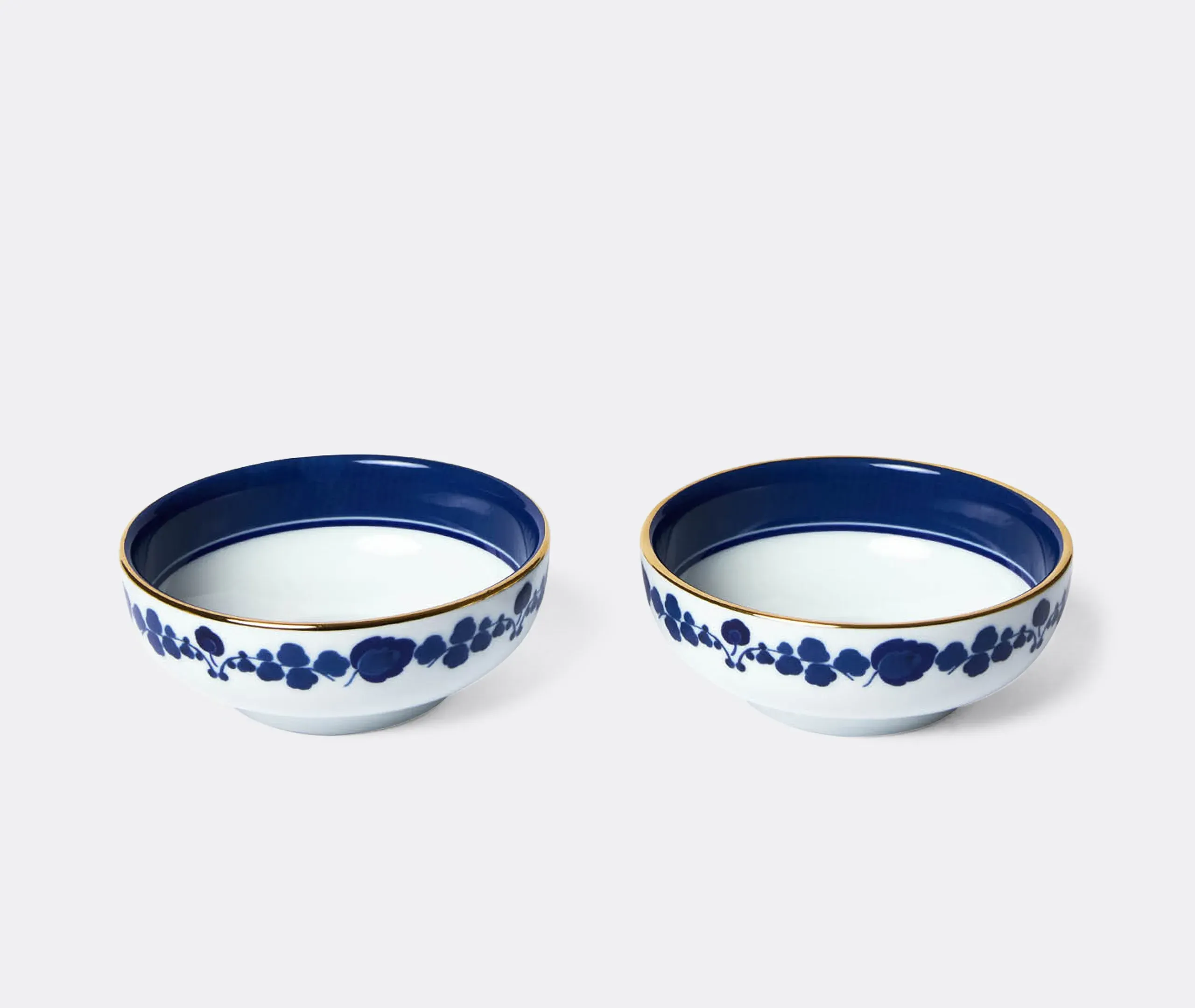 Snack Bowl Set of Two - Blue, Porcelain