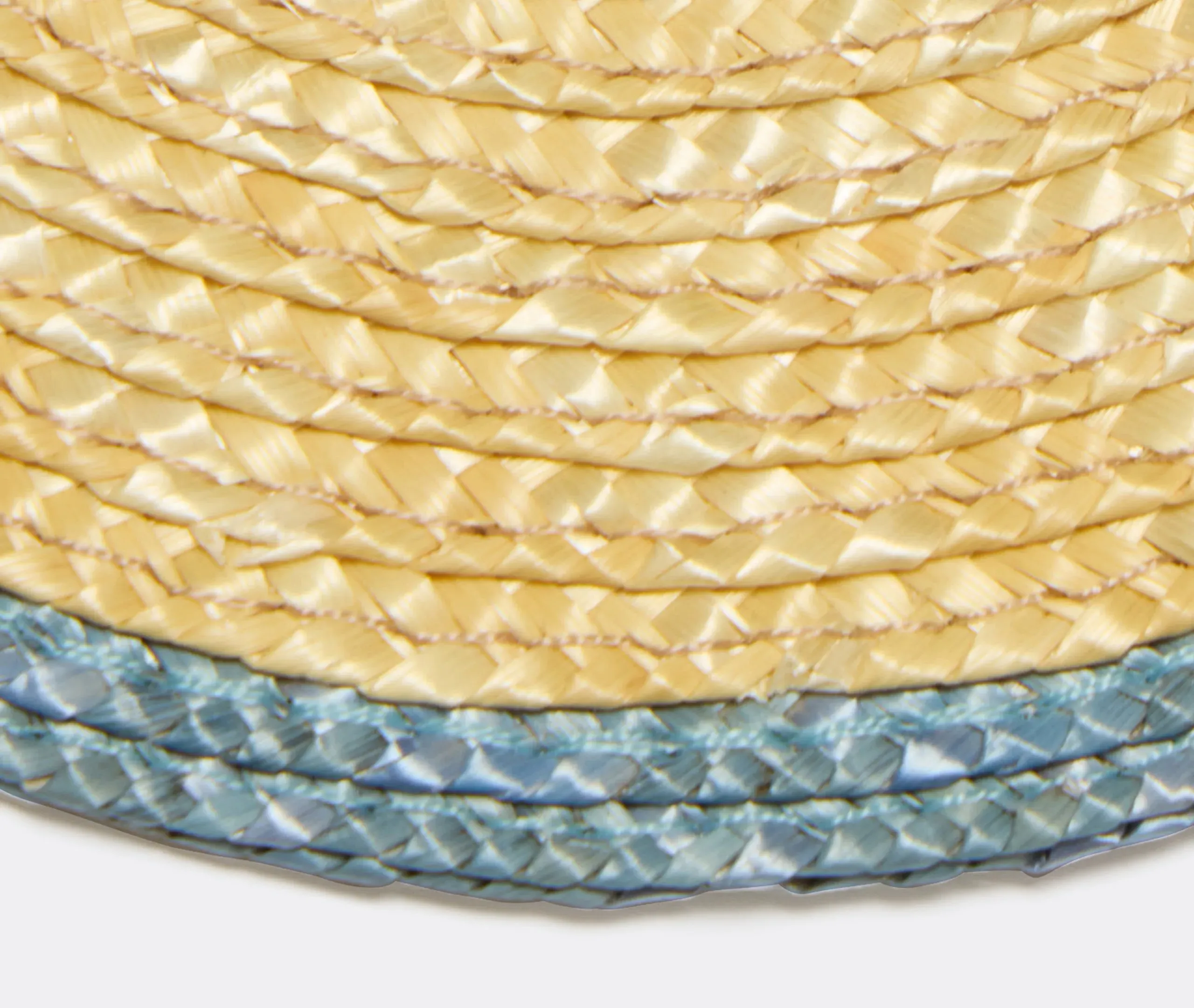 Straw Coaster Set of Two - Light Blue