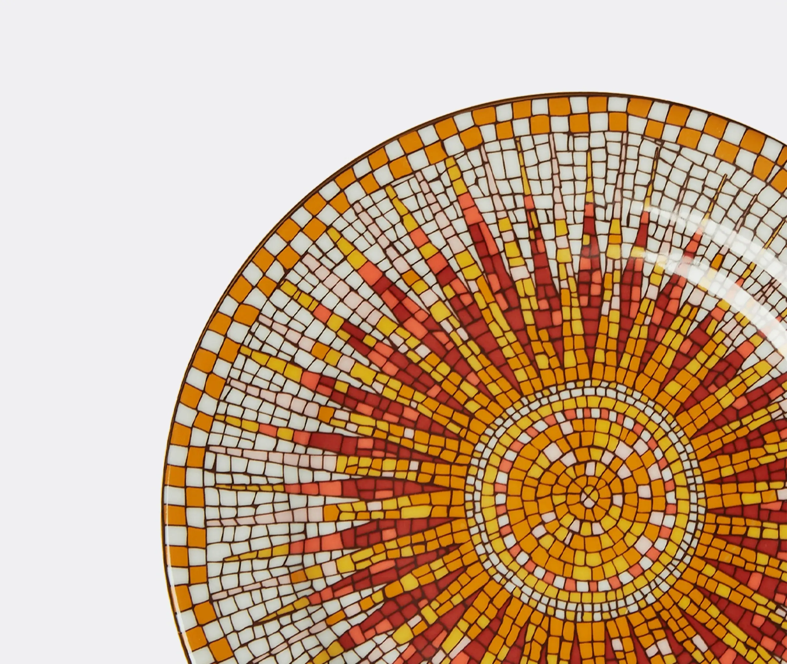 Sunrays Dessert Plate Set of Two - Multicolor