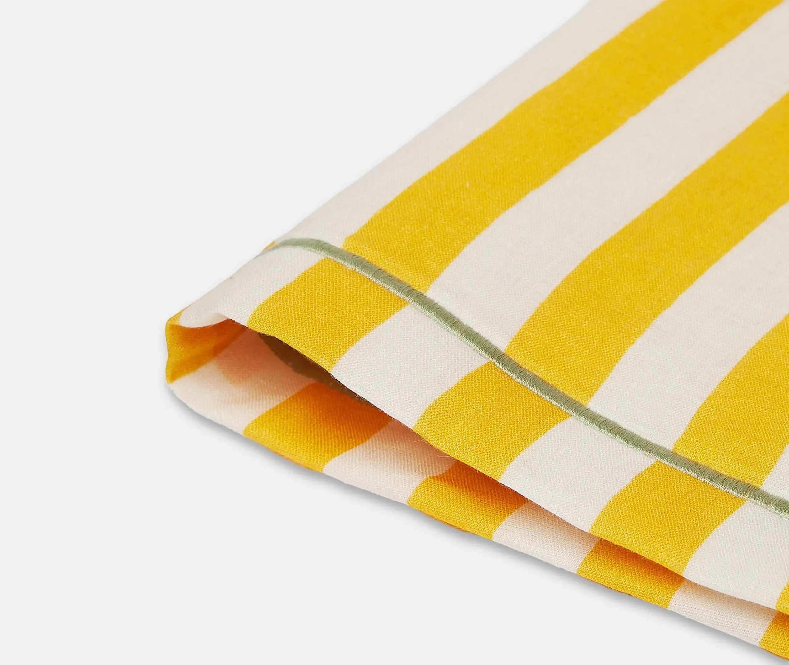 Table Mat Set of 2 with Padding - Yellow, Linen