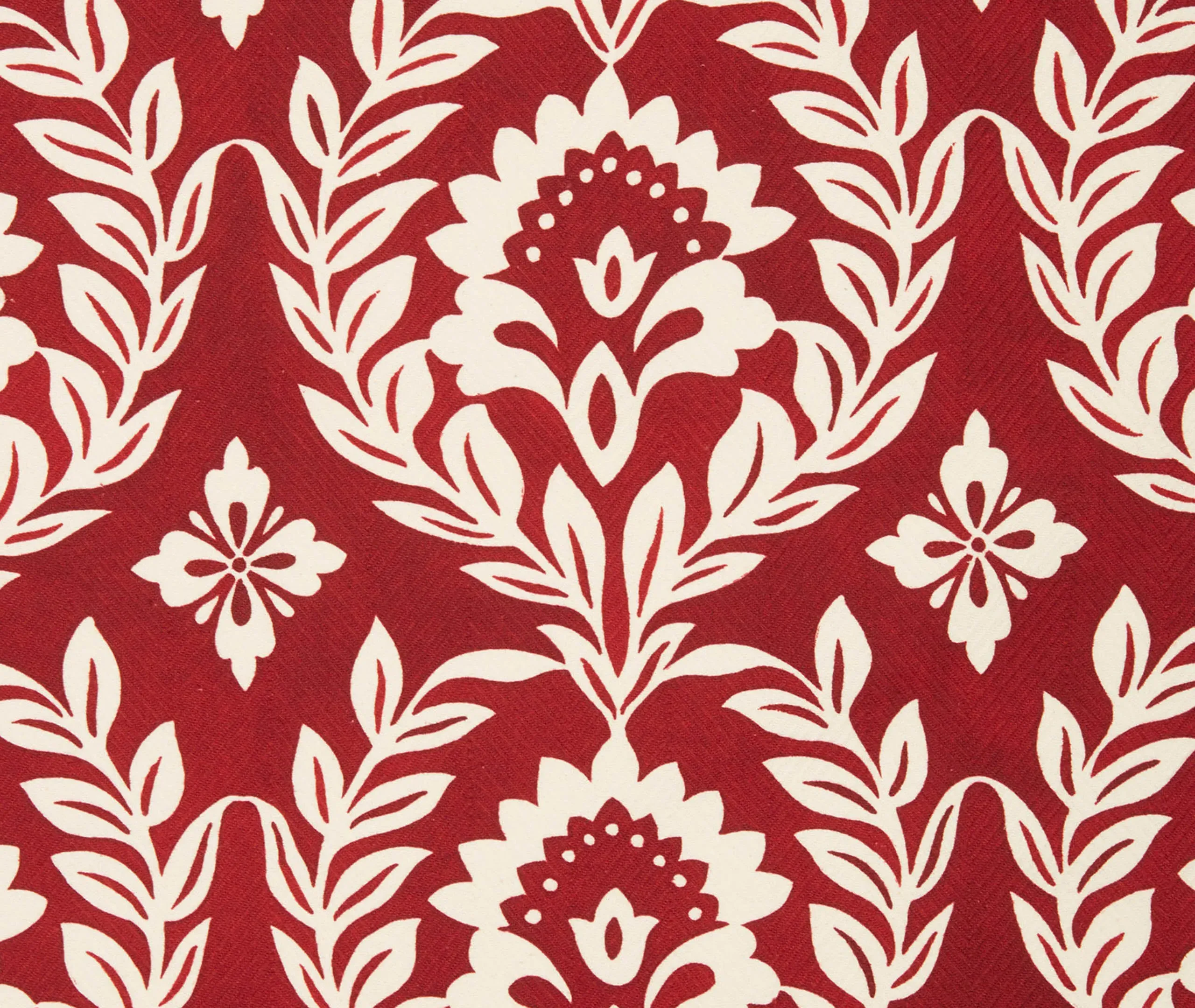 Table Runner Garland Print - Bordeaux, Linen