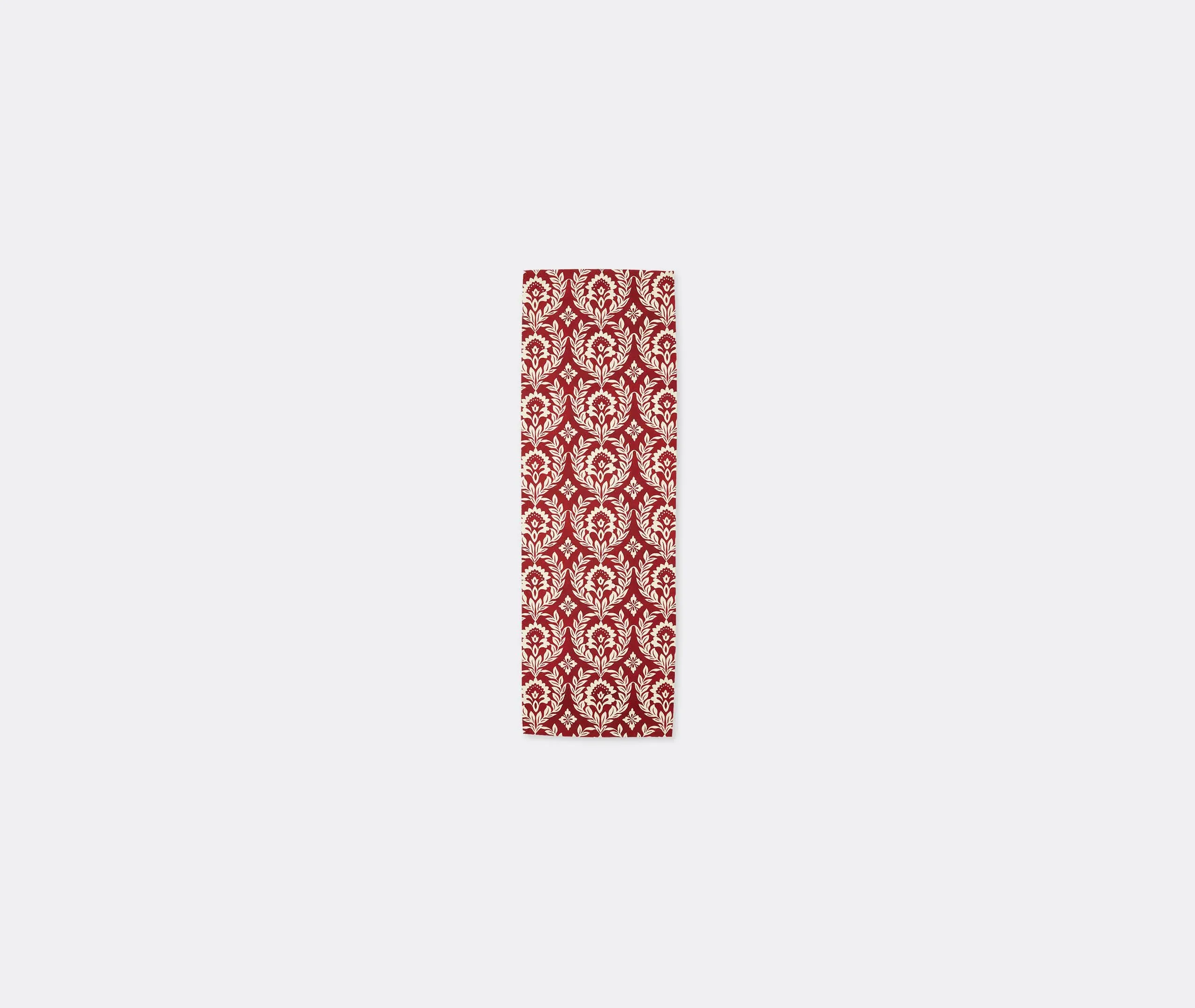 Table Runner Garland Print - Bordeaux, Linen image