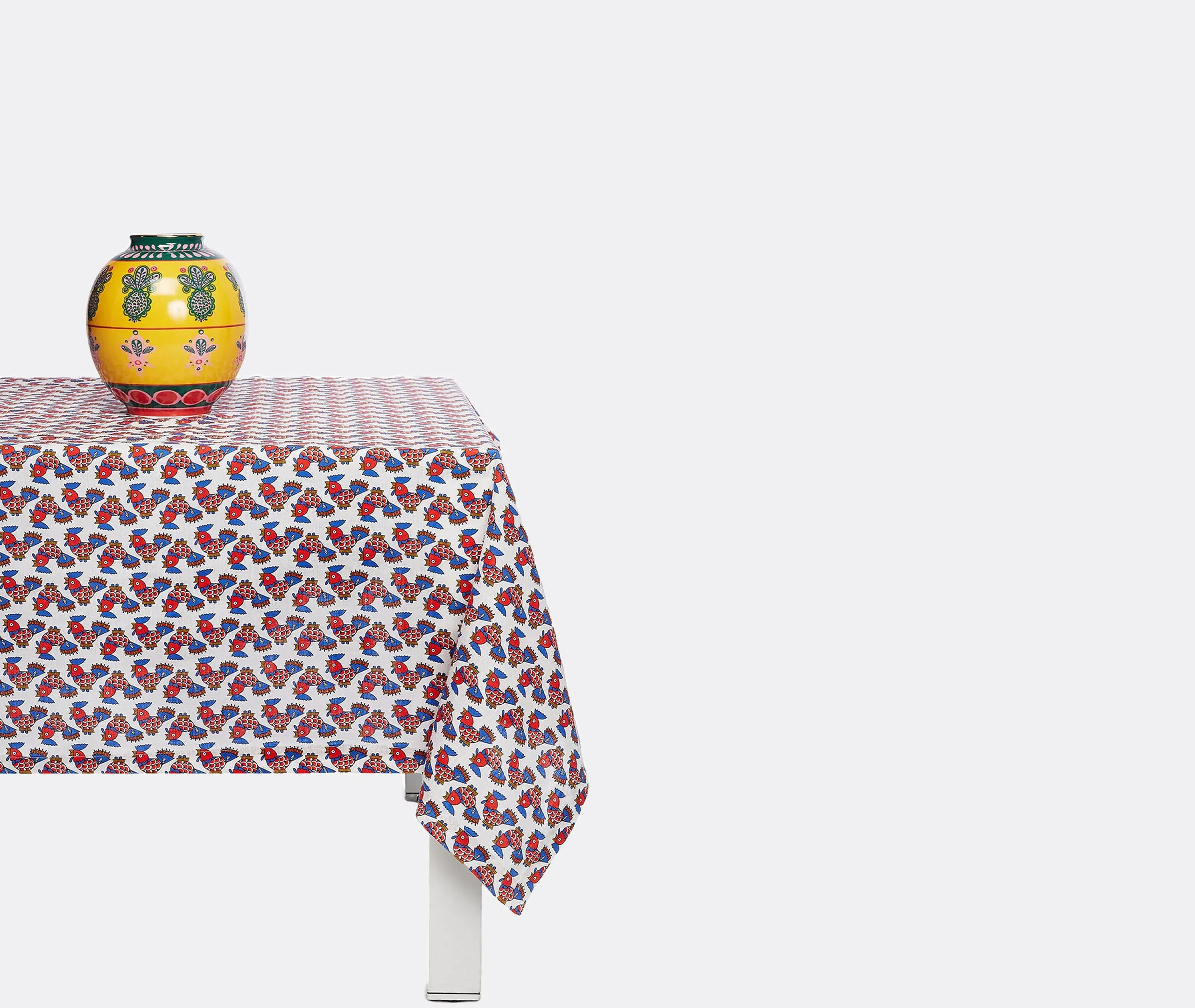 Tablecloth Galletti Pattern - Multicolour, Linen