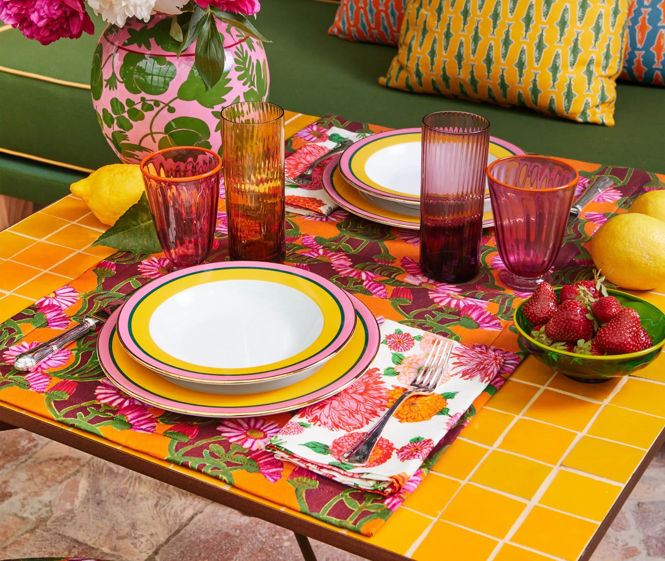 Tablemat Set Como Gerber - Multicolor, Linen