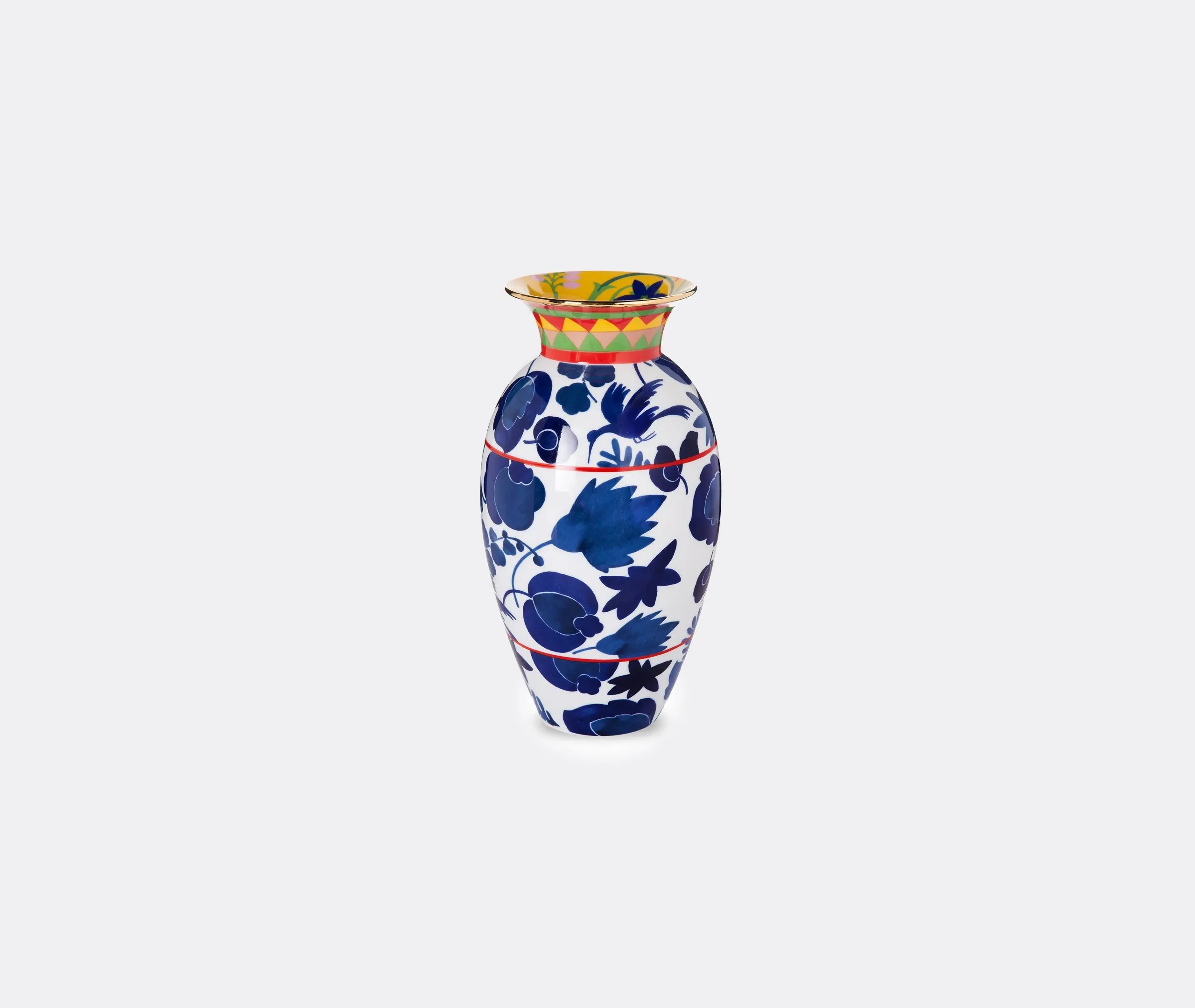 Tall Amphora Vase - Blue, Porcelain