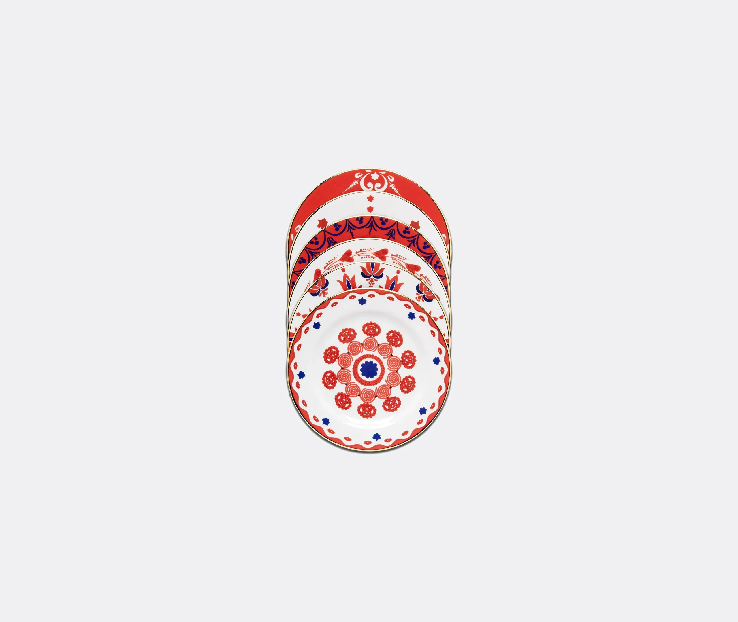 Transylvania Mix Set of Six Dessert Plates - Multicolour product