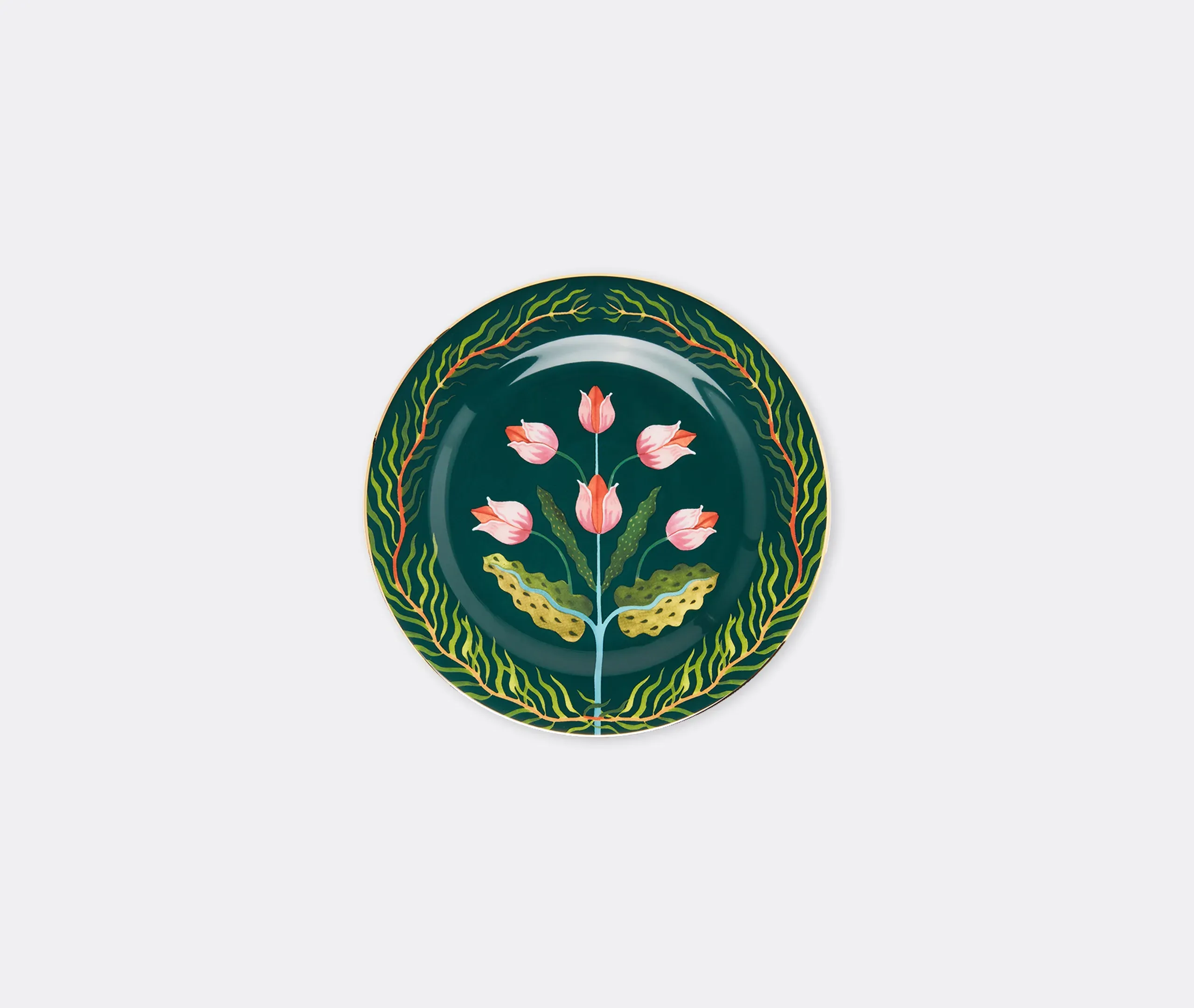 Tulips Set of Two Dessert Plates - Multicolour, Porcelain alternate view