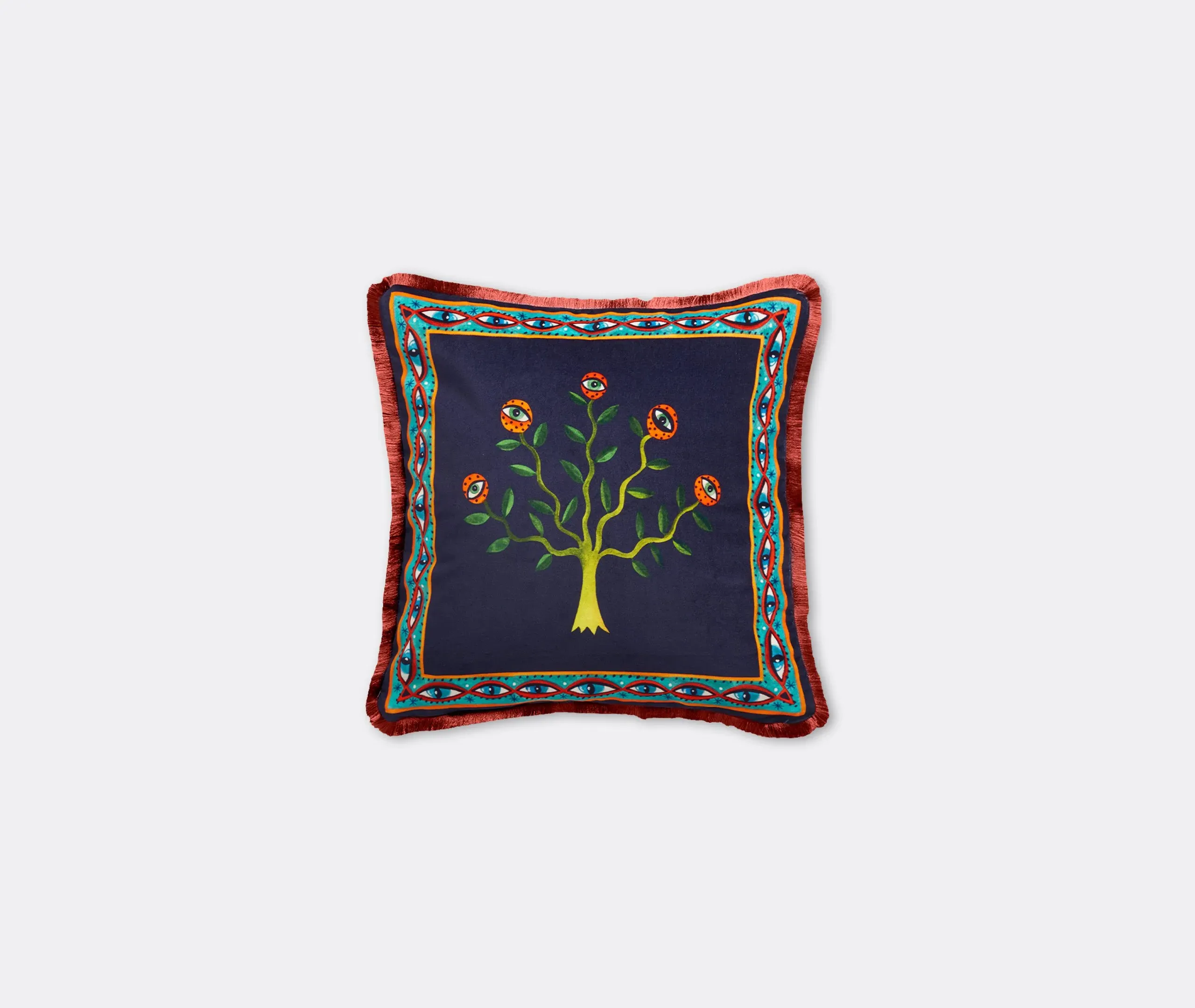 Velvet Cushion Eye Vines - Multicolor, Velvet