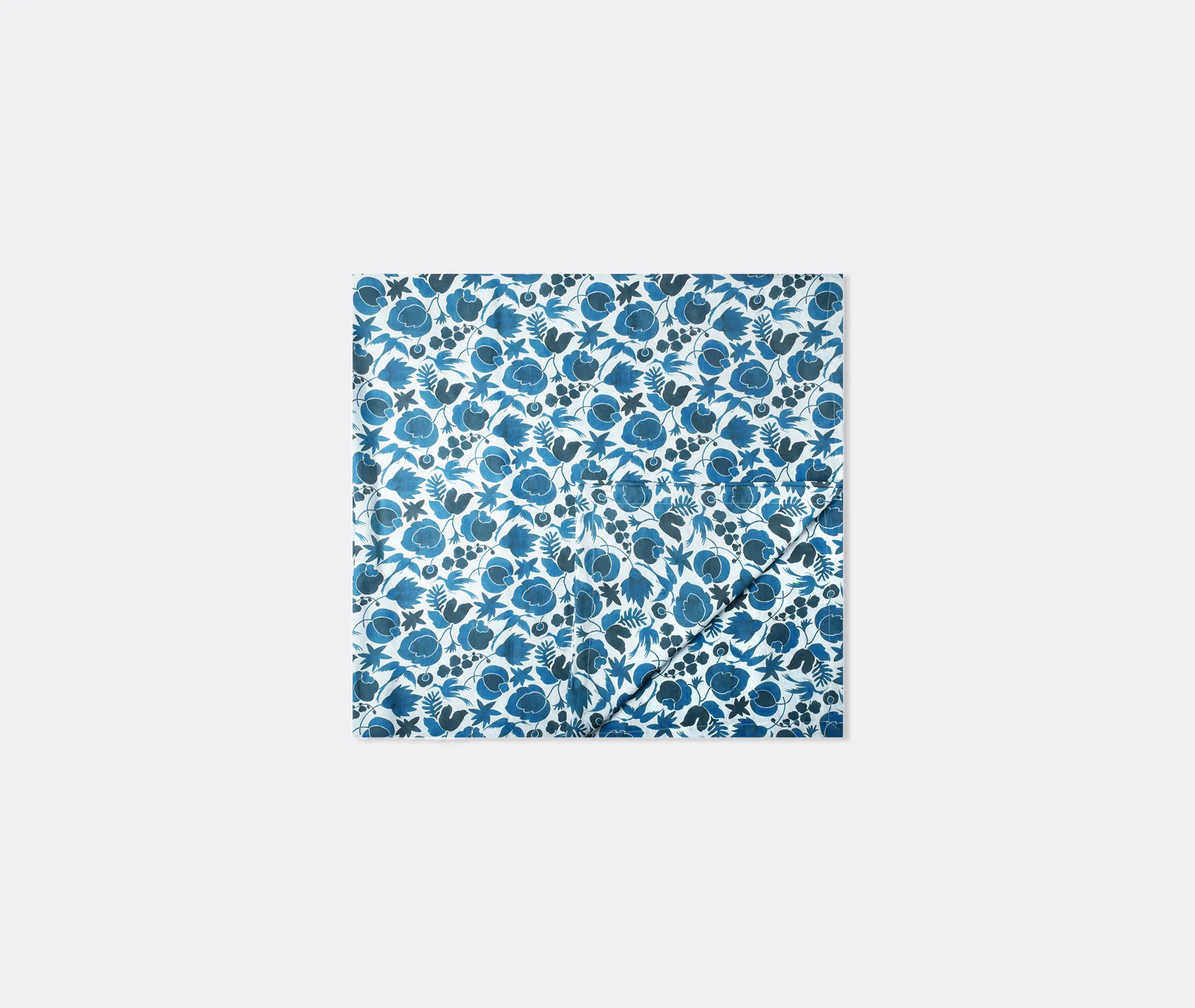 Wildbird Blu Tablecloth - Blue, Linen product