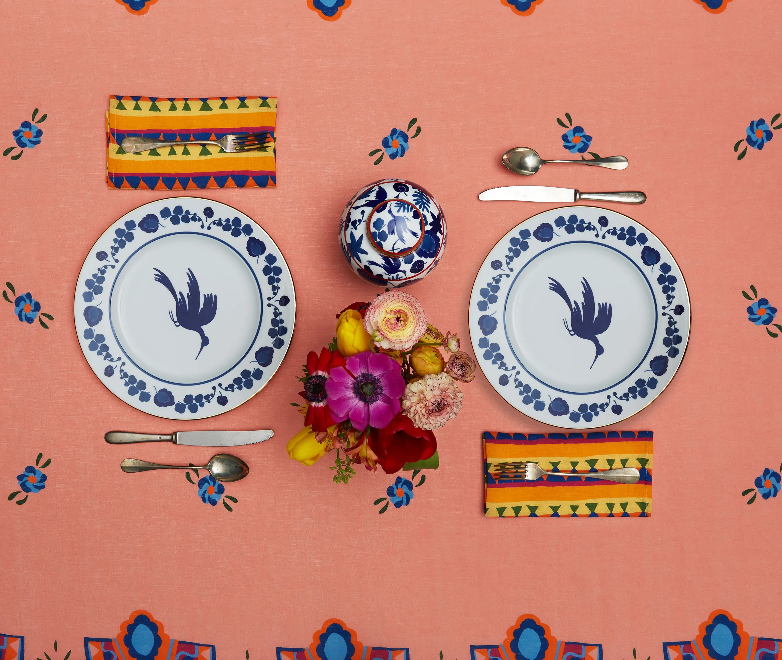 Wildbird Charger Plate - Multicolour, Porcelain