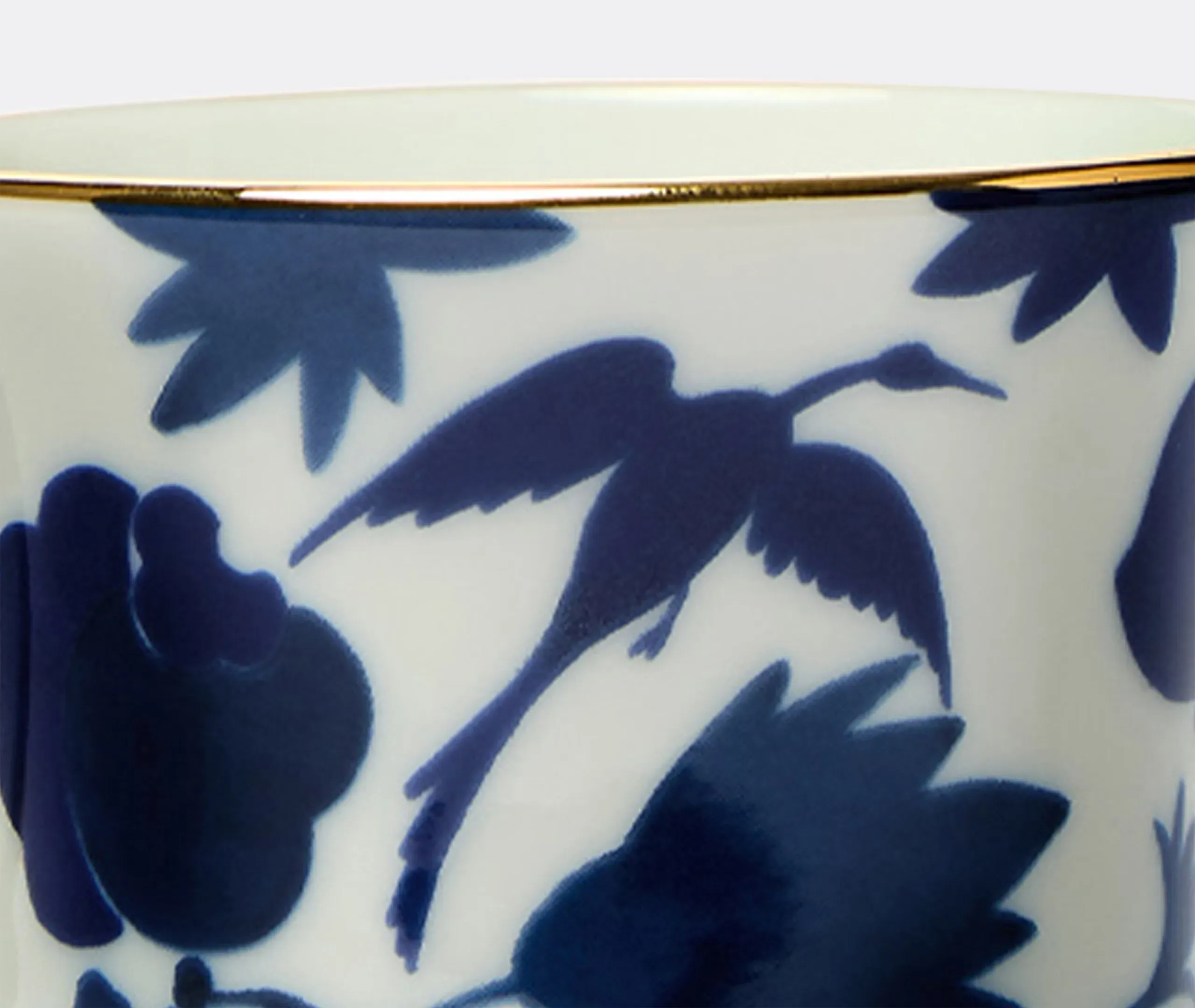 Wildbird Espresso Cup Set of Two - Blue, Porcelain