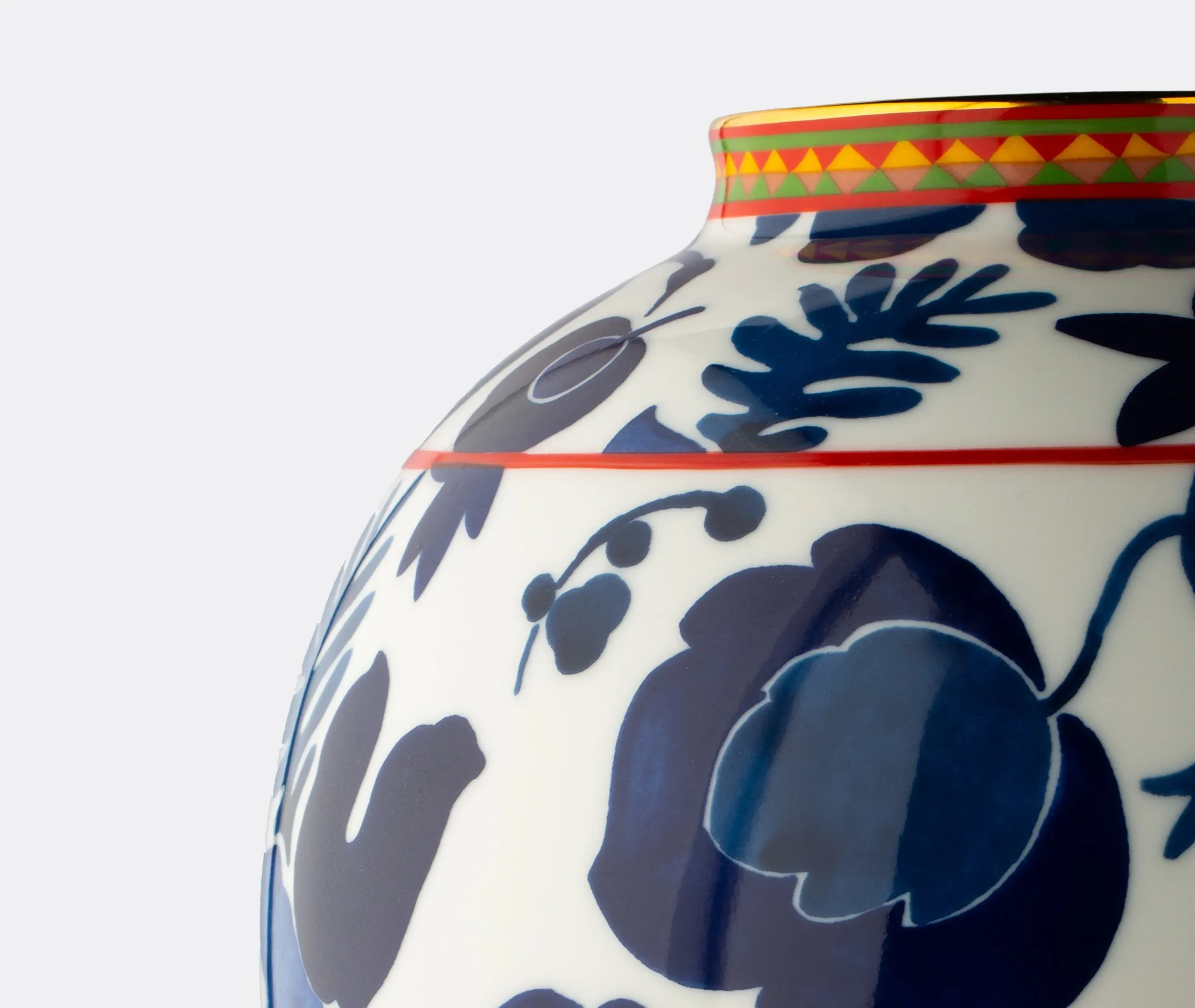 Wildbird Large Bubble Vase - Blue, Porcelain