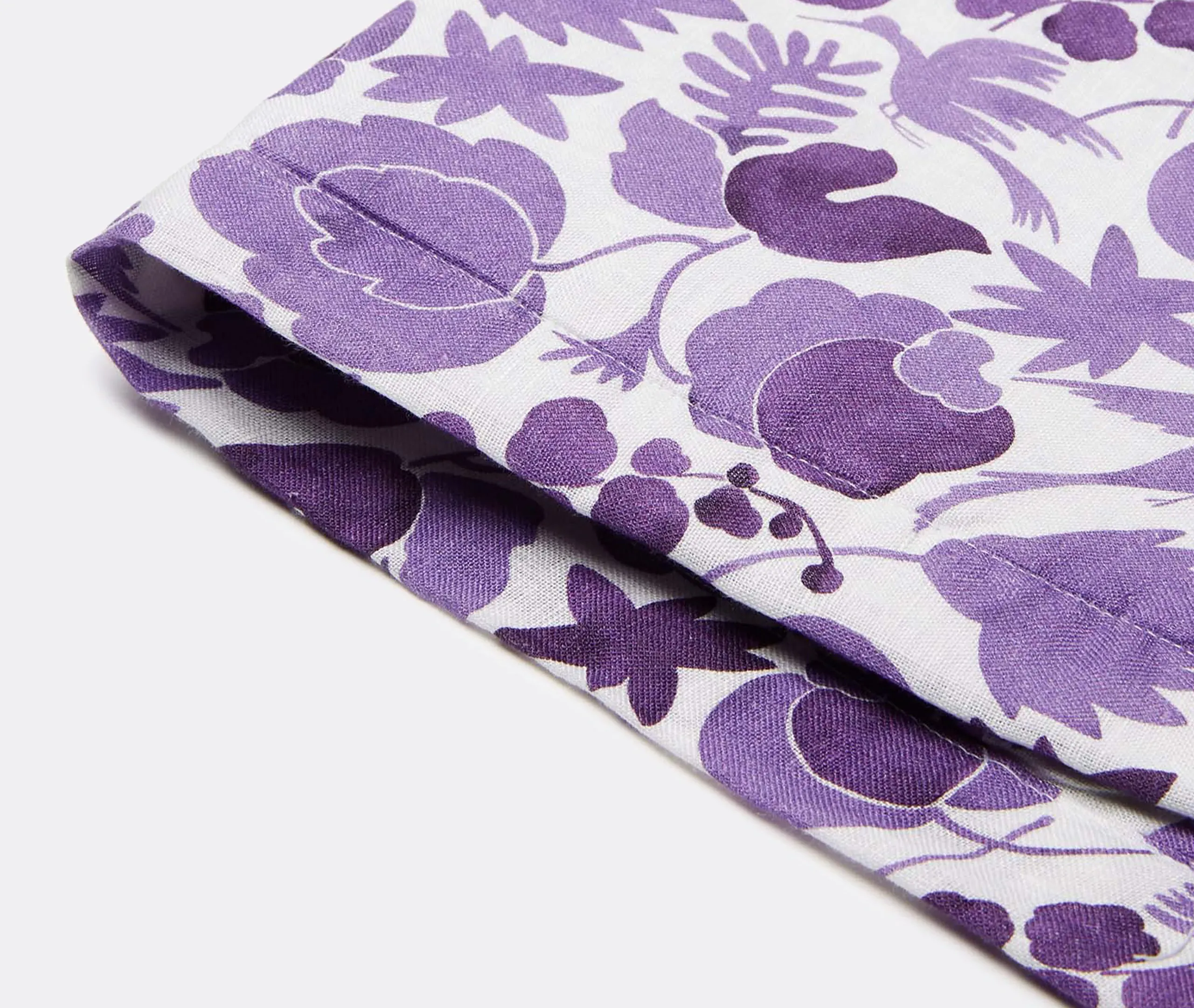 Wildbird Viola Tablemat Set of Two - Purple, Linen