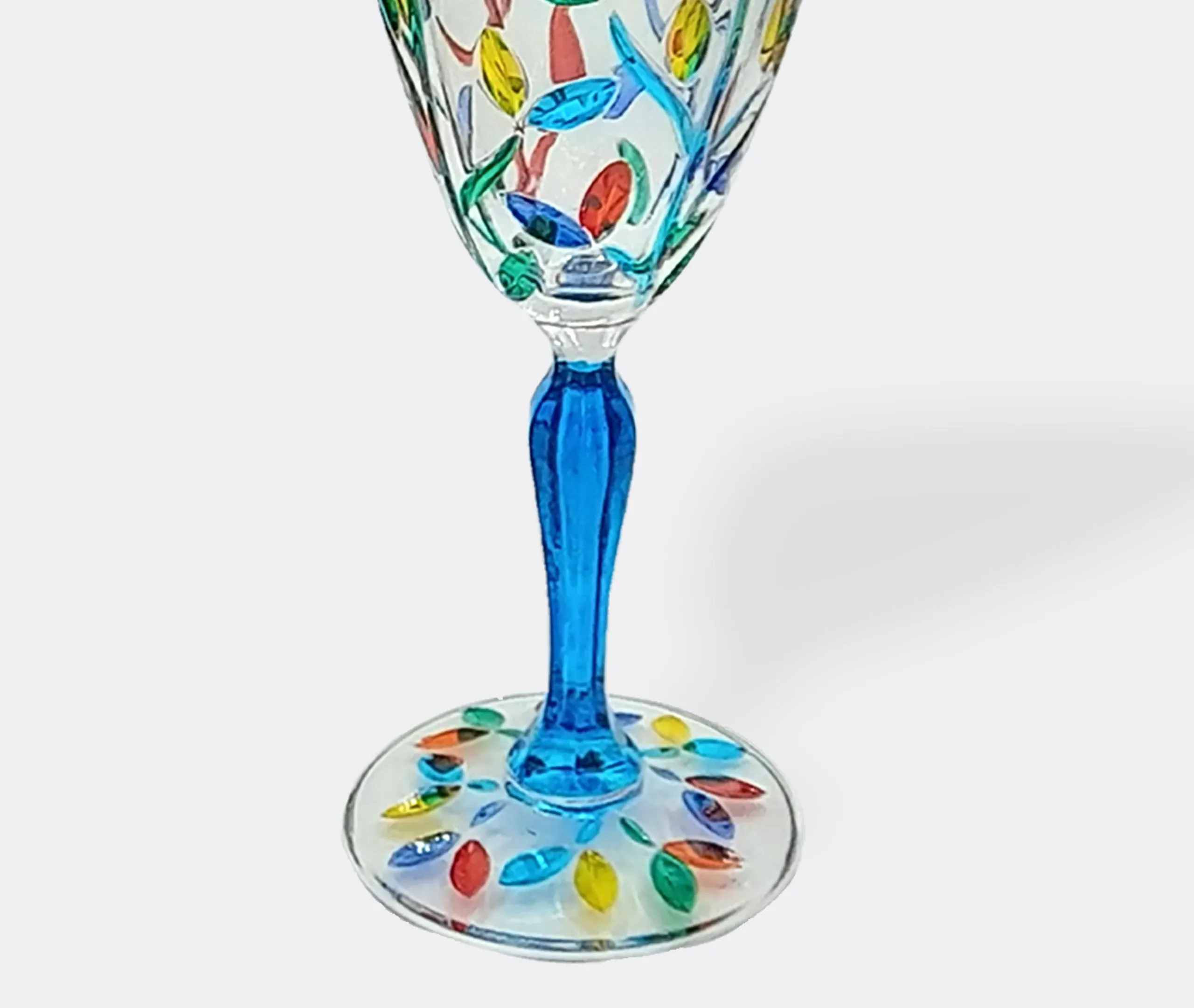 4-Piece Stemmed Glass Set - Multicolor, Crystal