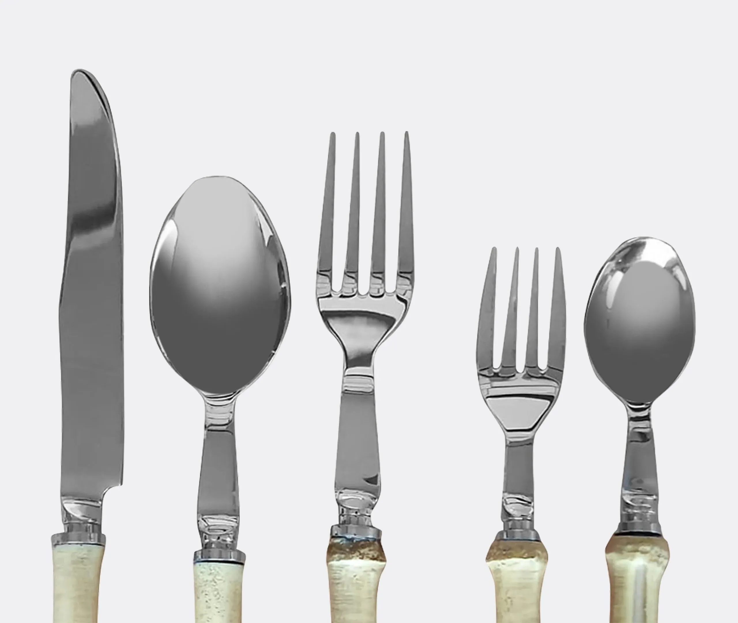 5-Piece Cutlery Set - Multicolor, Bamboo