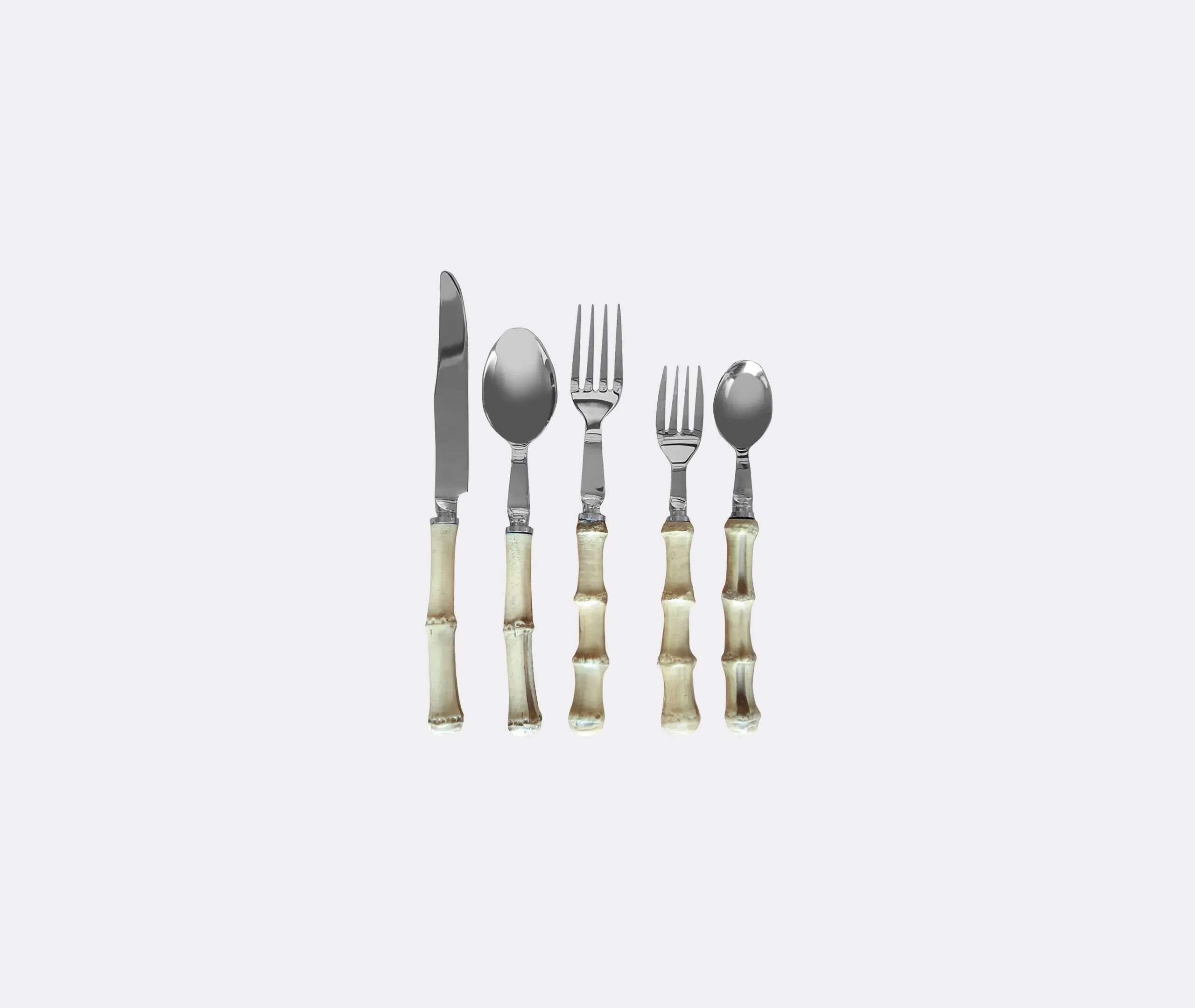 5-Piece Cutlery Set - Multicolor, Bamboo image