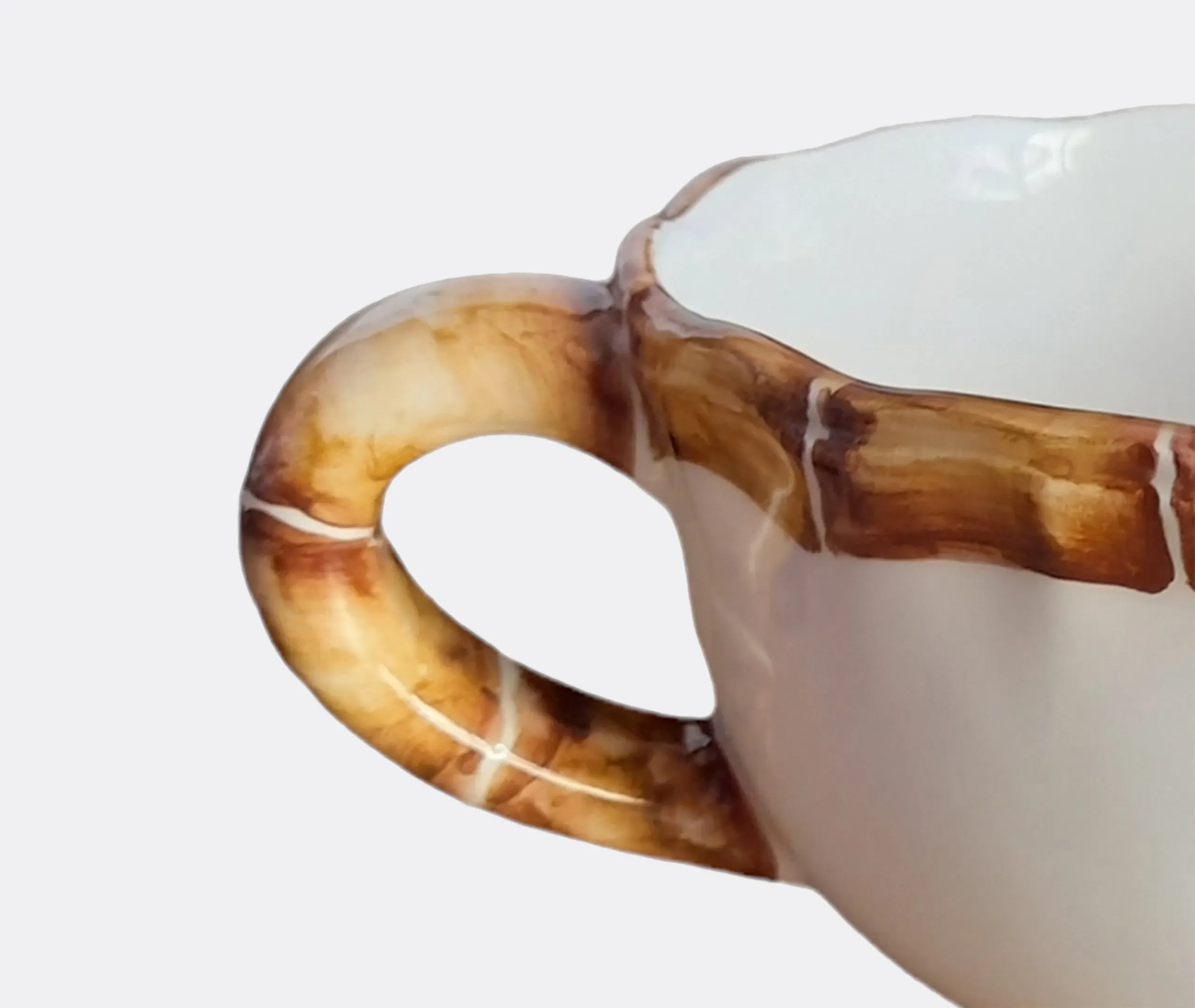 Bamboo Cappuccino Cup Set of Two - Multicolor