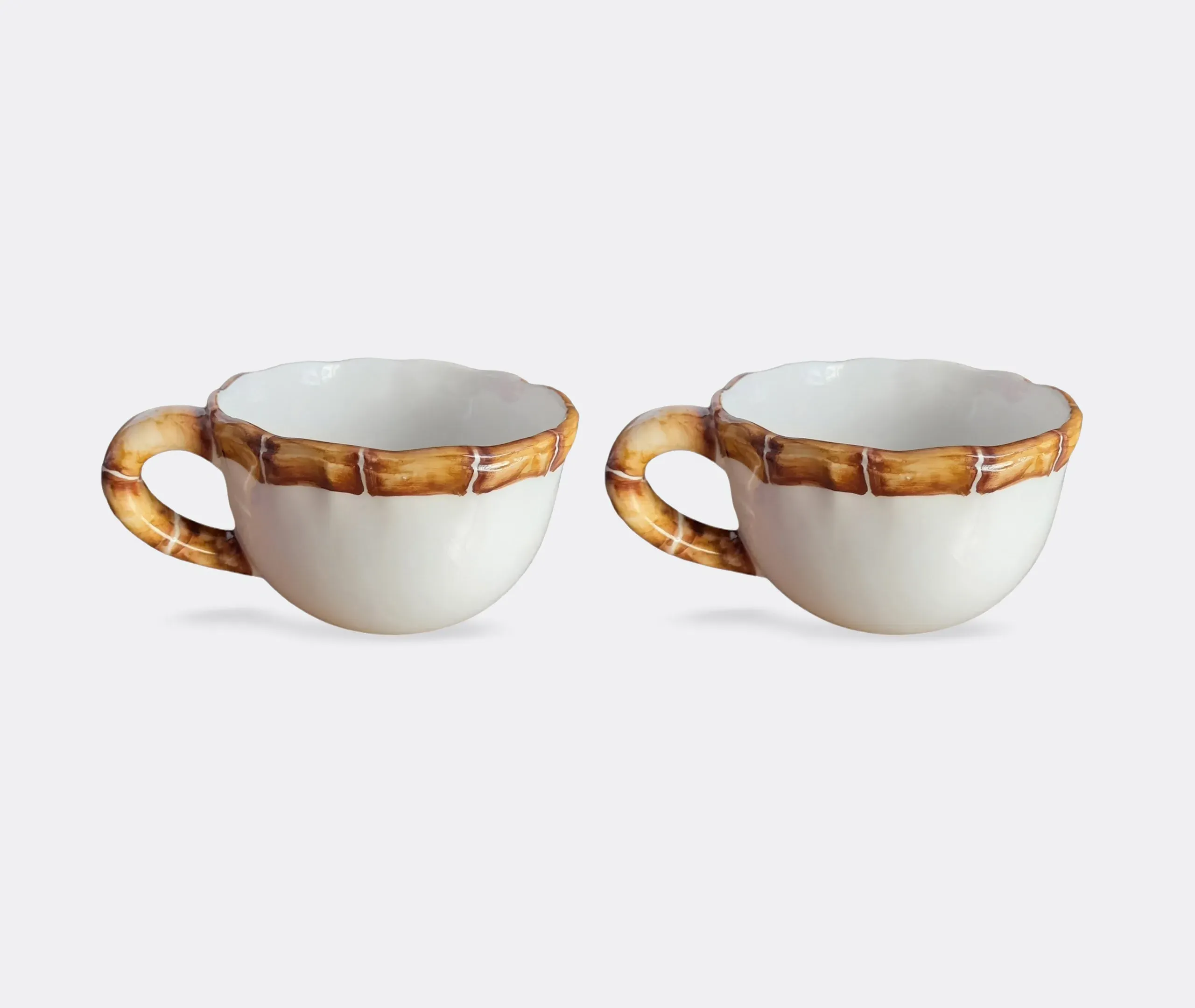 Bamboo Cappuccino Cup Set of Two - Multicolor