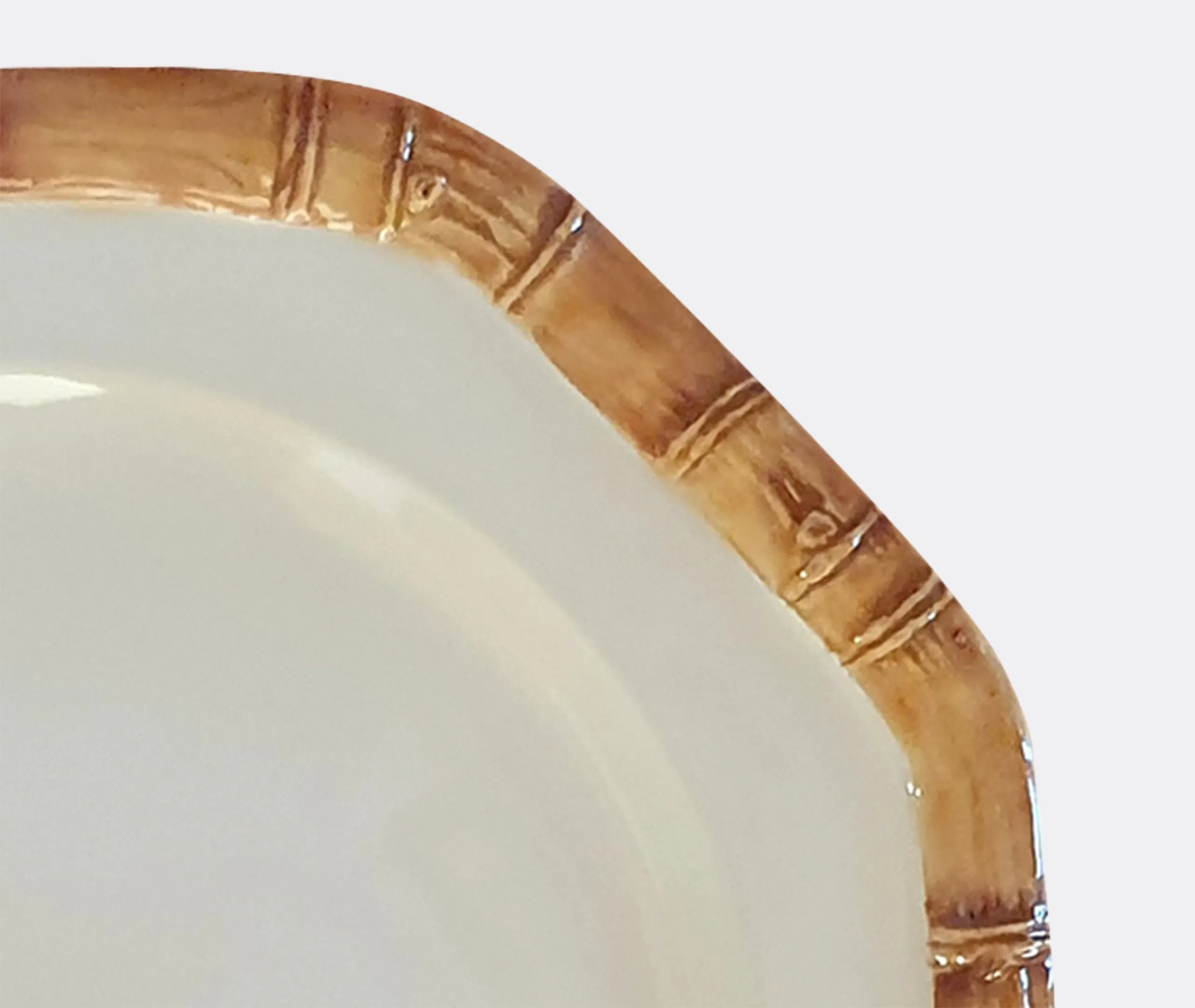 Bamboo Octagon Dessert Plates Set of Four - Multicolor alternate view