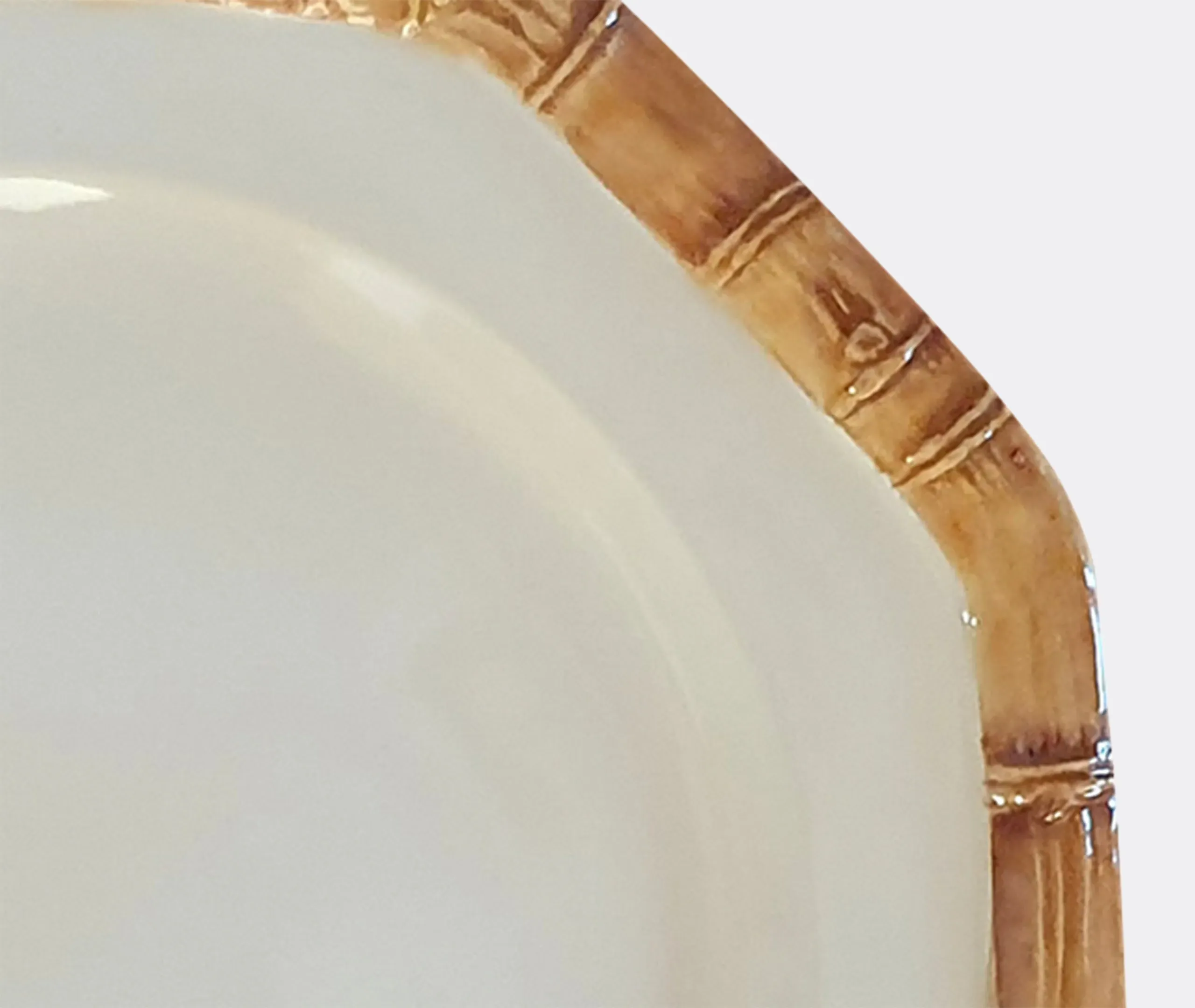 Bamboo Octagon Presentation Plates Set of 2 - Multicolor alternate view
