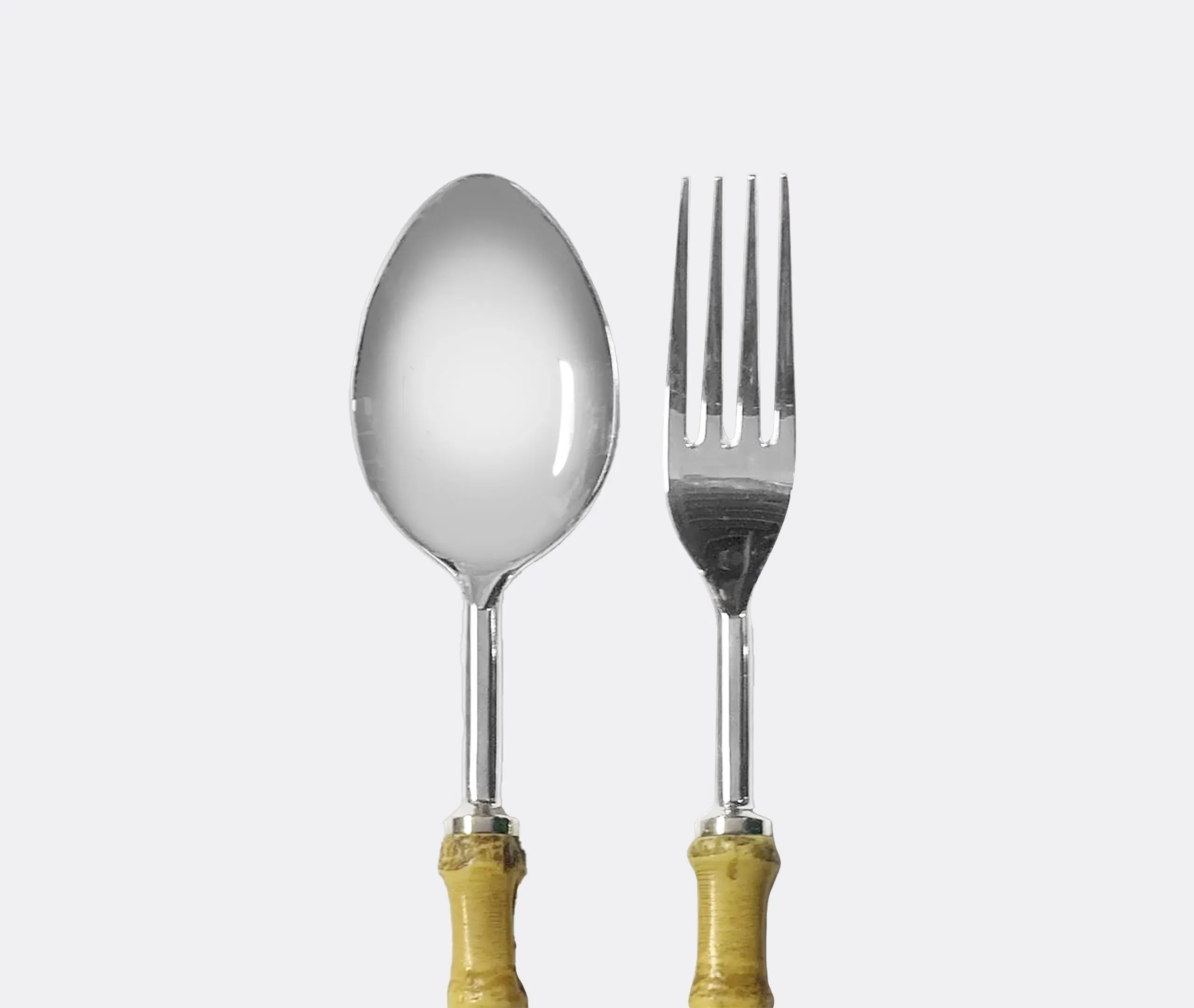 Bamboo Serving Set - Multicolor, Resin