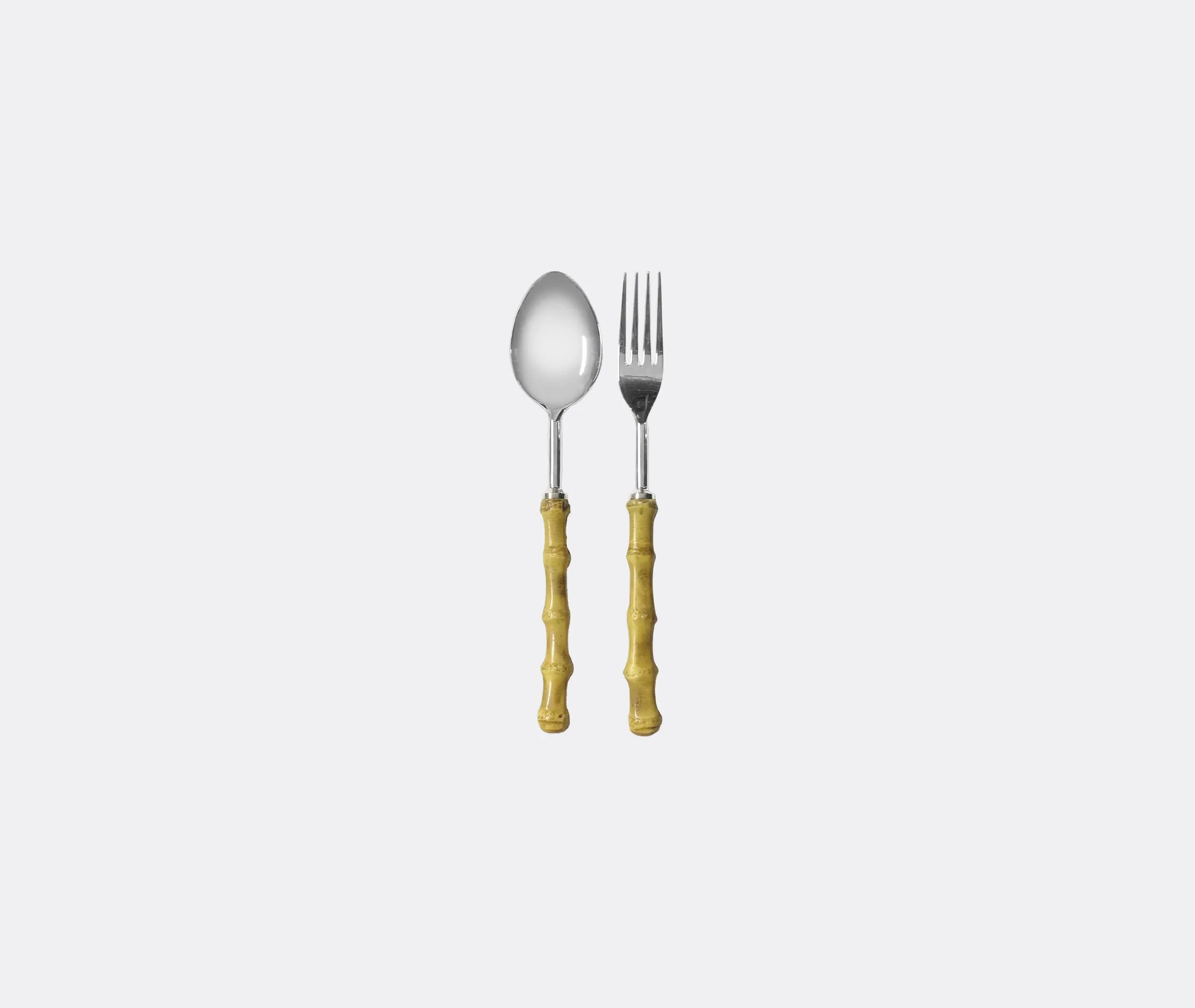 Bamboo Serving Set - Multicolor, Resin