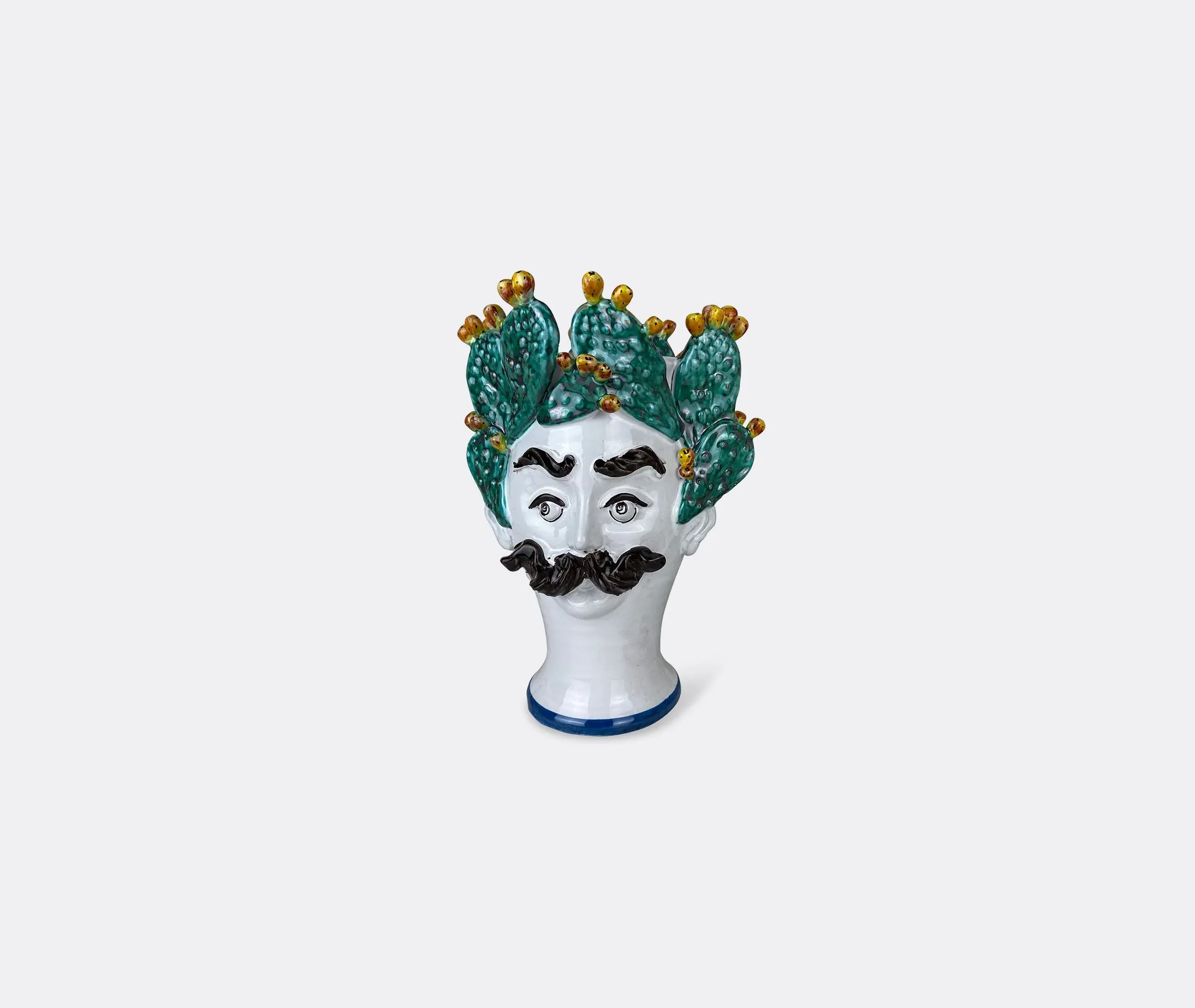 Cacti Head Vase Man - Multicolor, Ceramic image