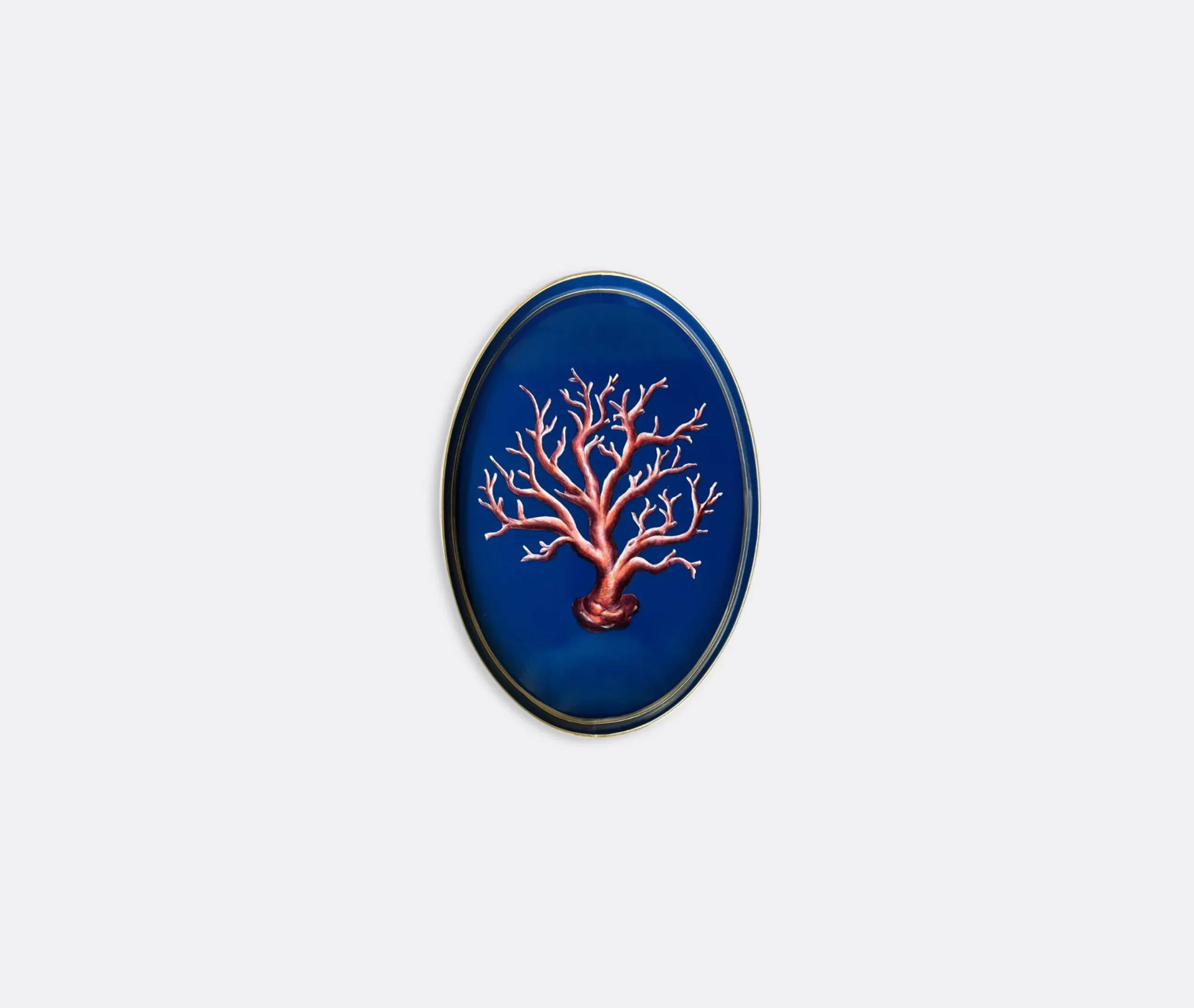 Coral Collection Oval Serving Tray - Multicolour, Iron product