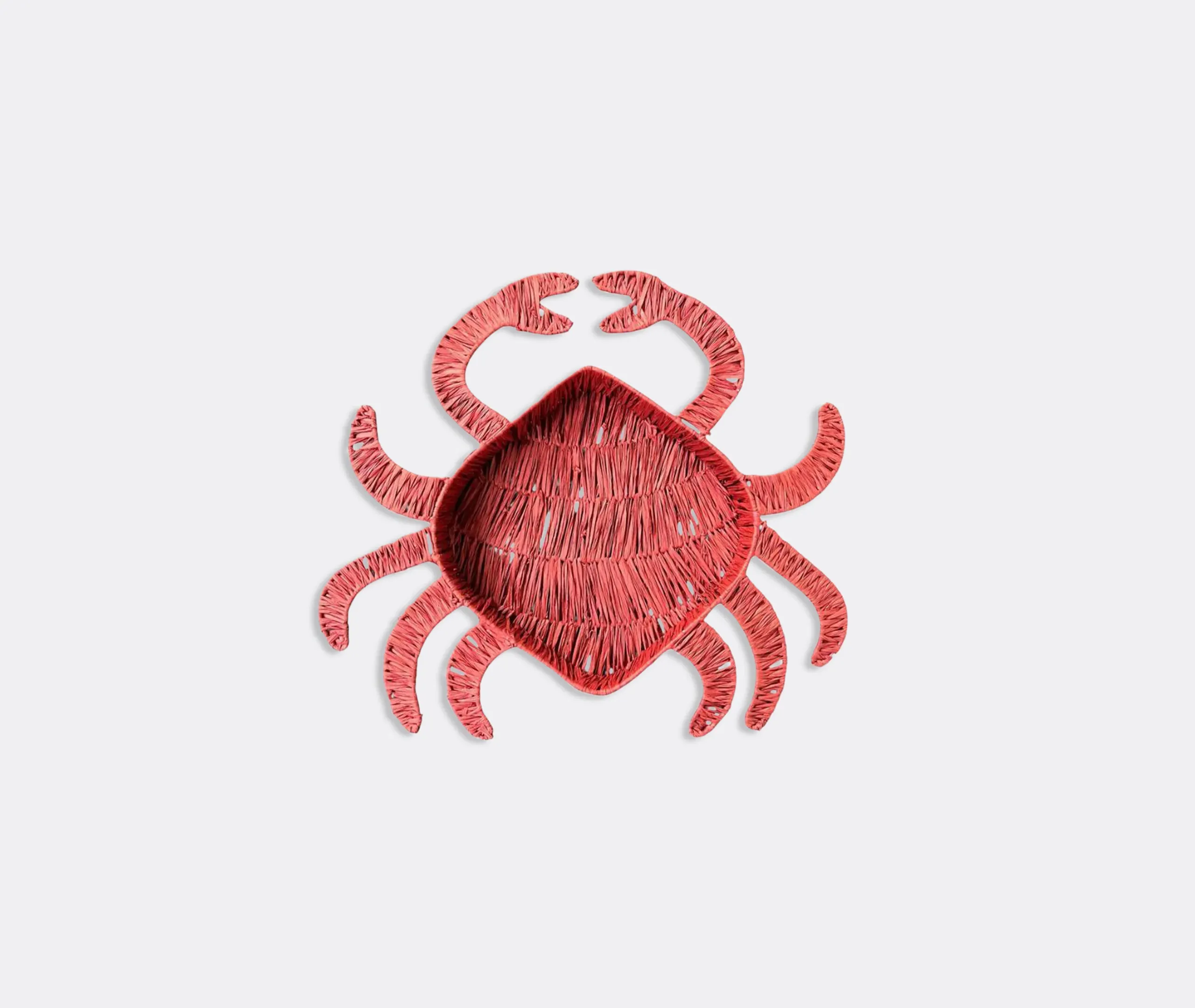Crab Handwoven Raffia Basket - Red product