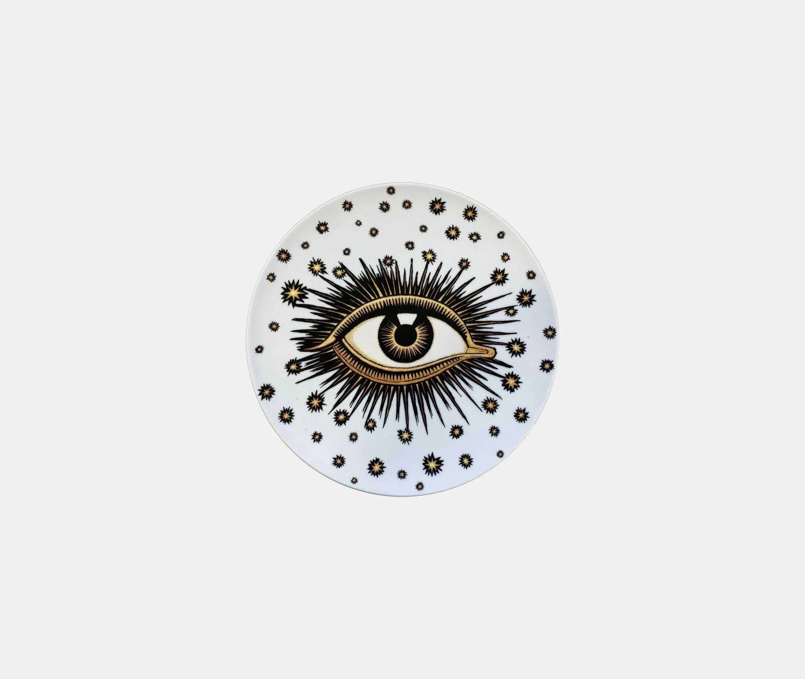 Dinner Plate with Eye Design - White, Porcelain image