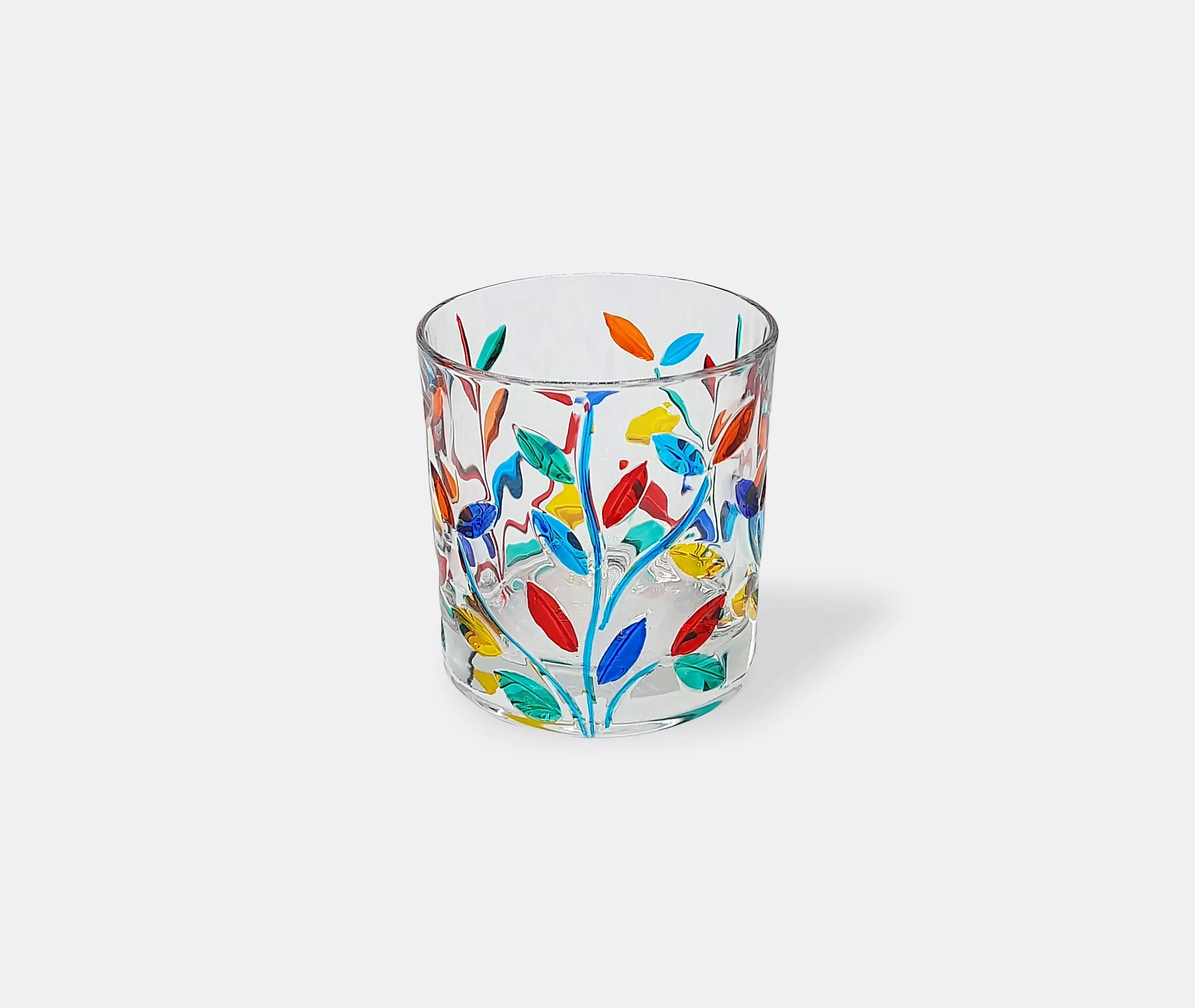 Floral Crystal Tumblers Set of Four - Multicolor image