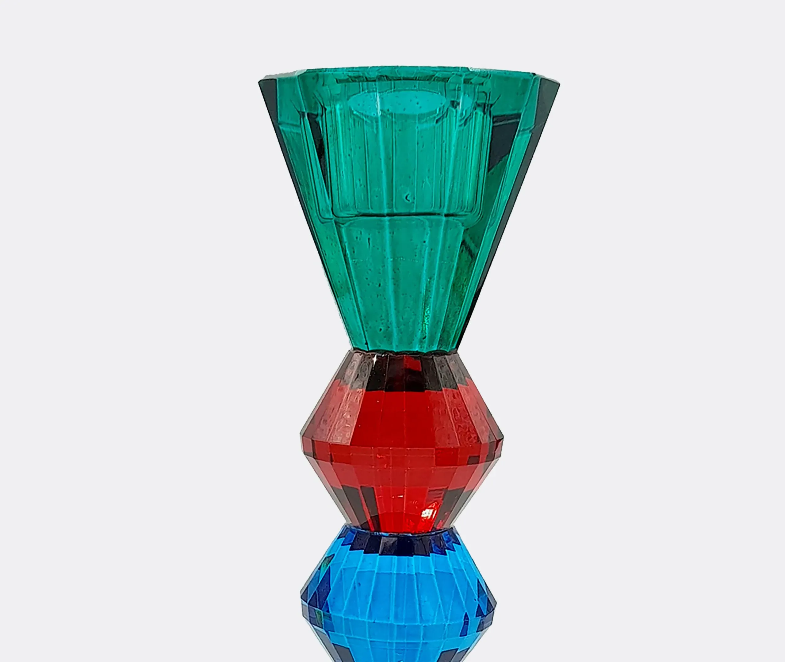 Geometric Candle Holder - Multicolor, Crystal