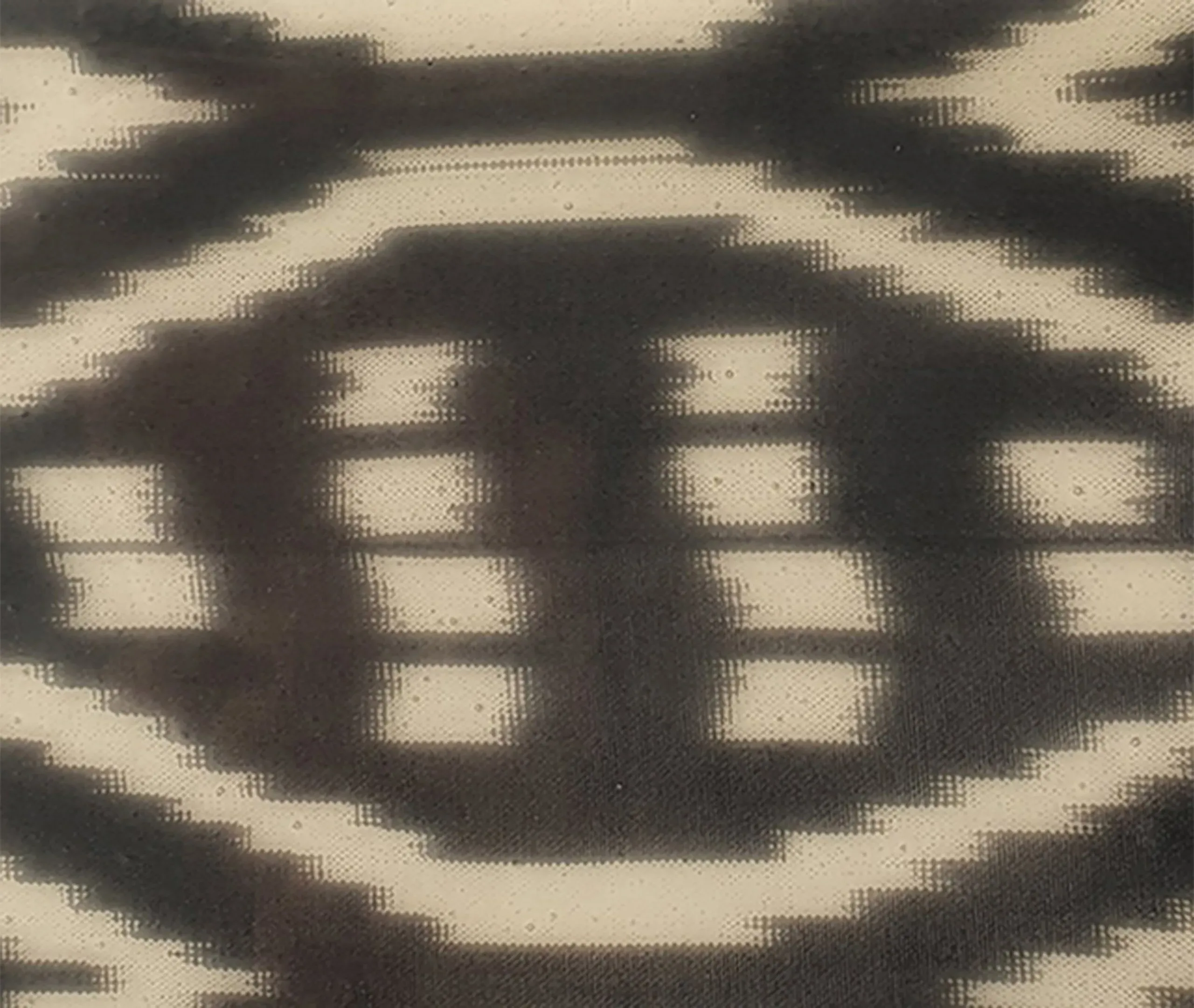 Glass Serving Tray with Ikat Print - Black, Glass