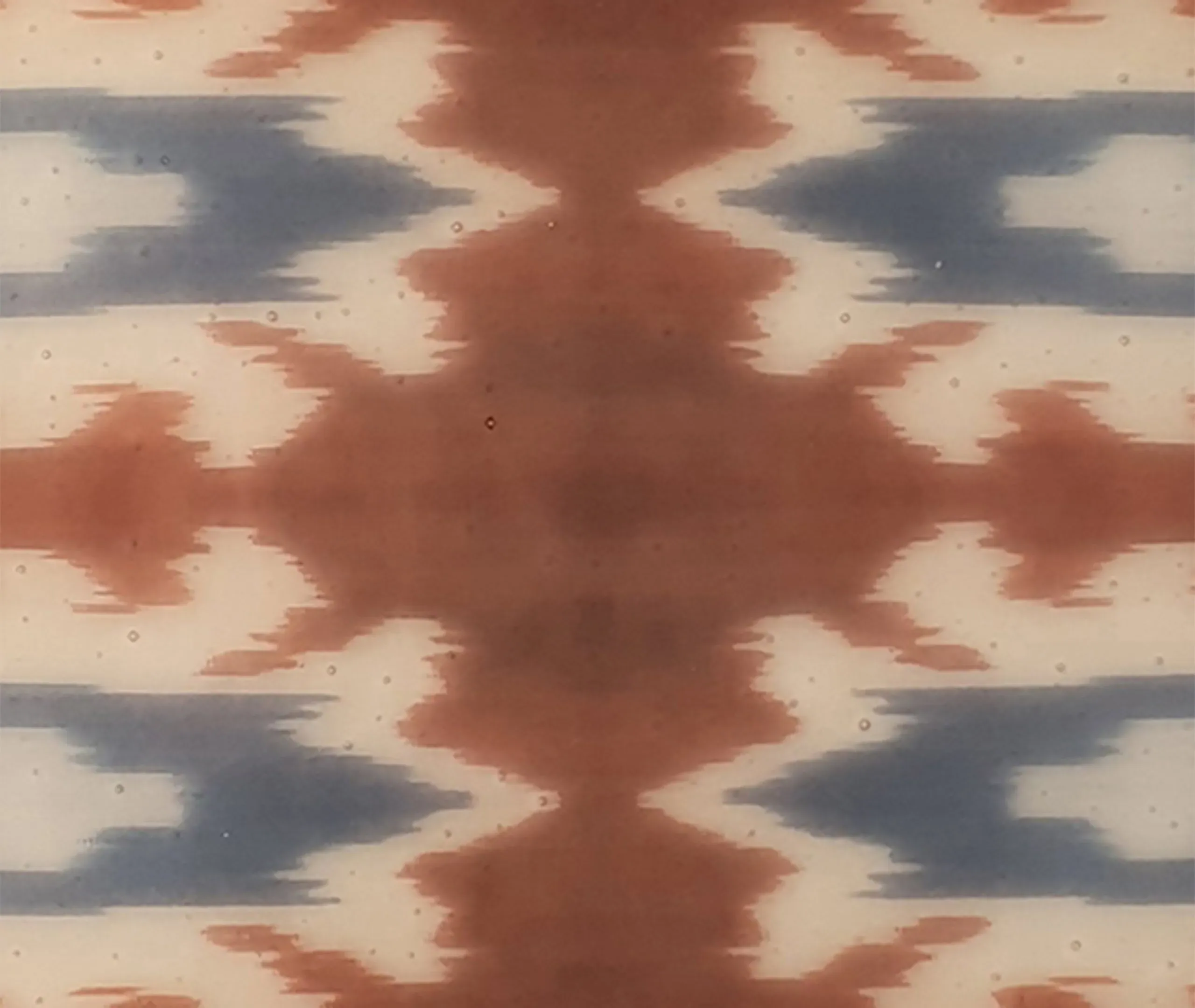 Glass Serving Tray with Ikat Print - Red, Glass