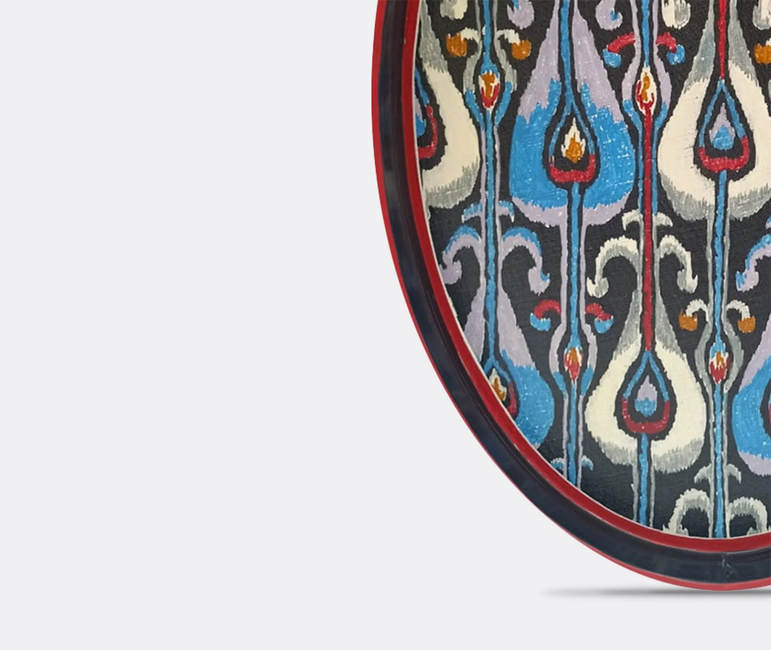 Ikat Iron Tray - Red