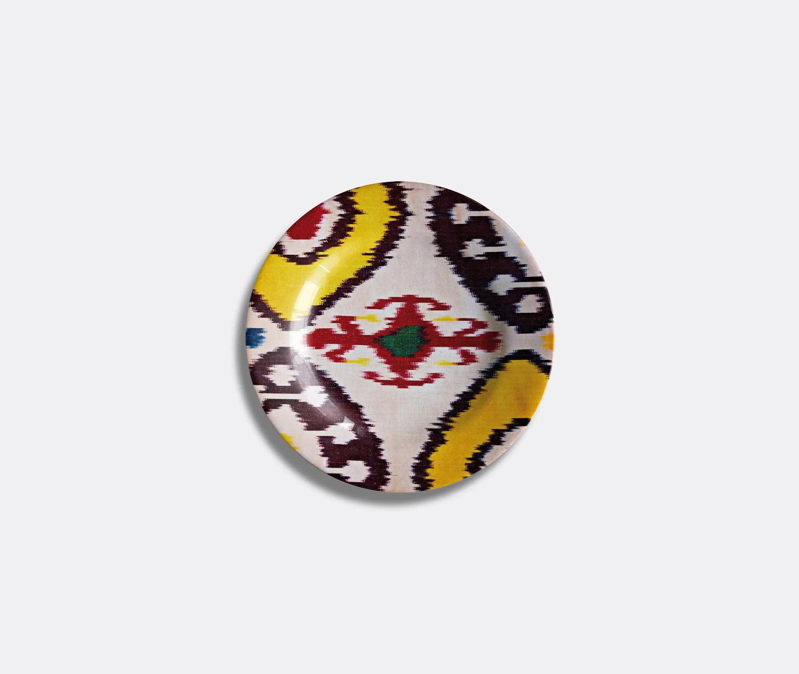 Large Ikat Plate - Multicolour, Ceramic image