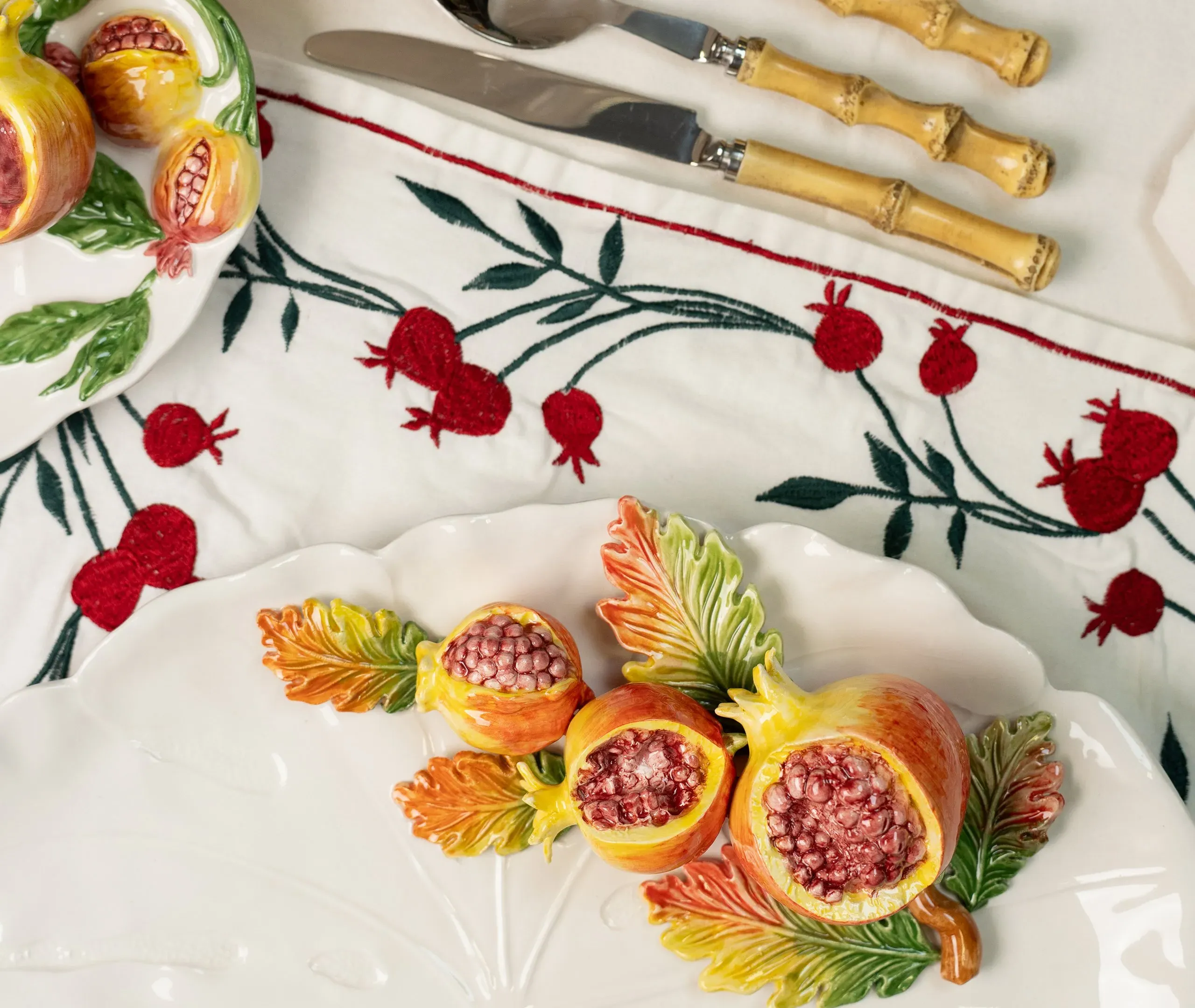 Large Leaf Tray - Multicolor, Ceramic