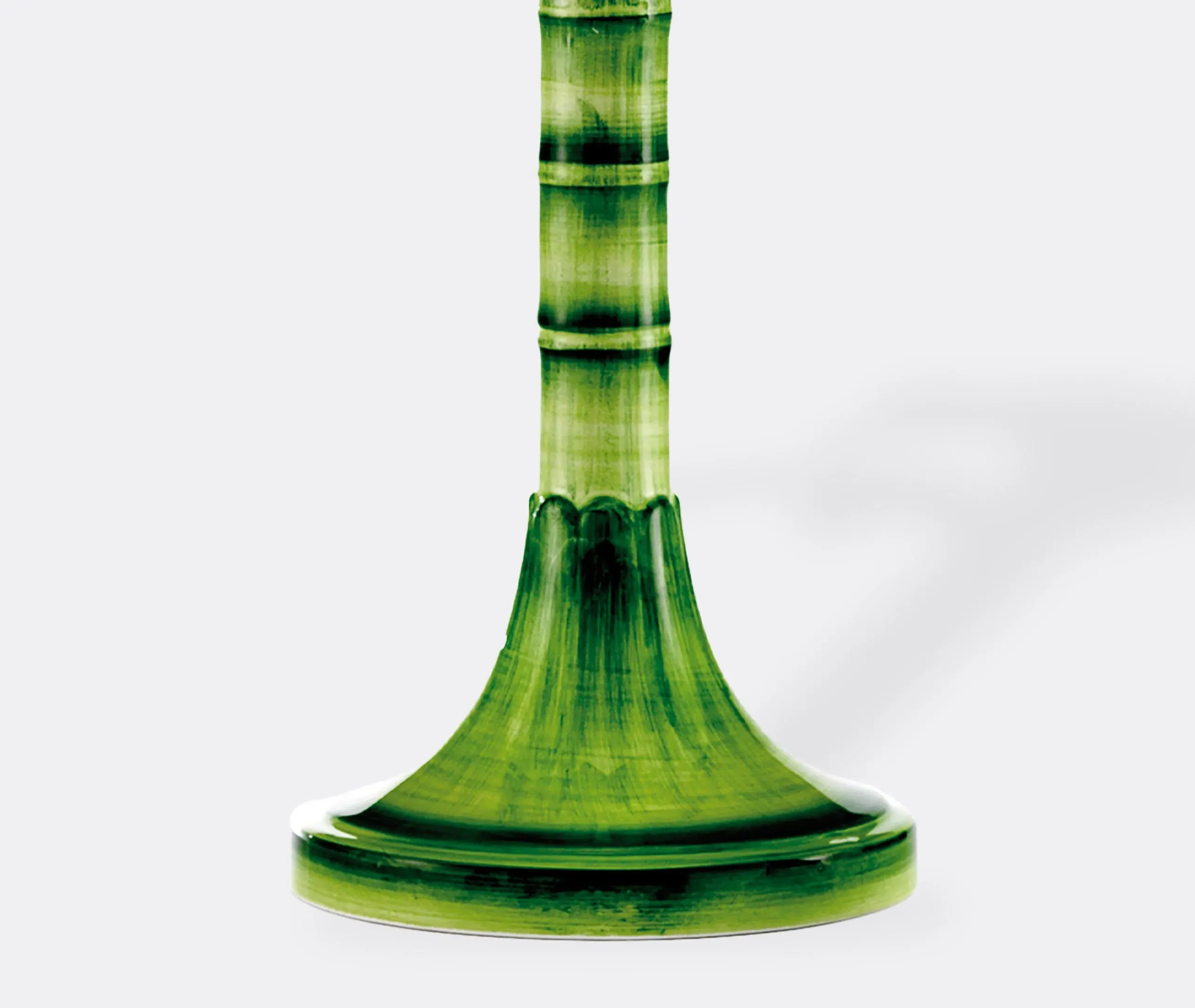 Large Palm Candleholder - Green, Ceramic