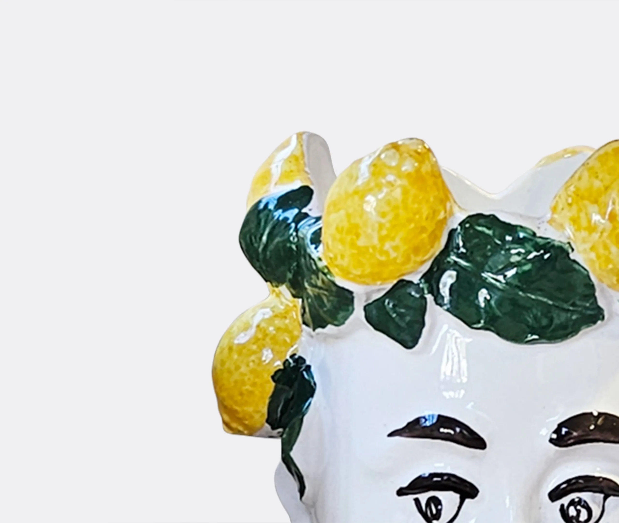 Lemon Woman Candle with Holder - Multicolor, Ceramic
