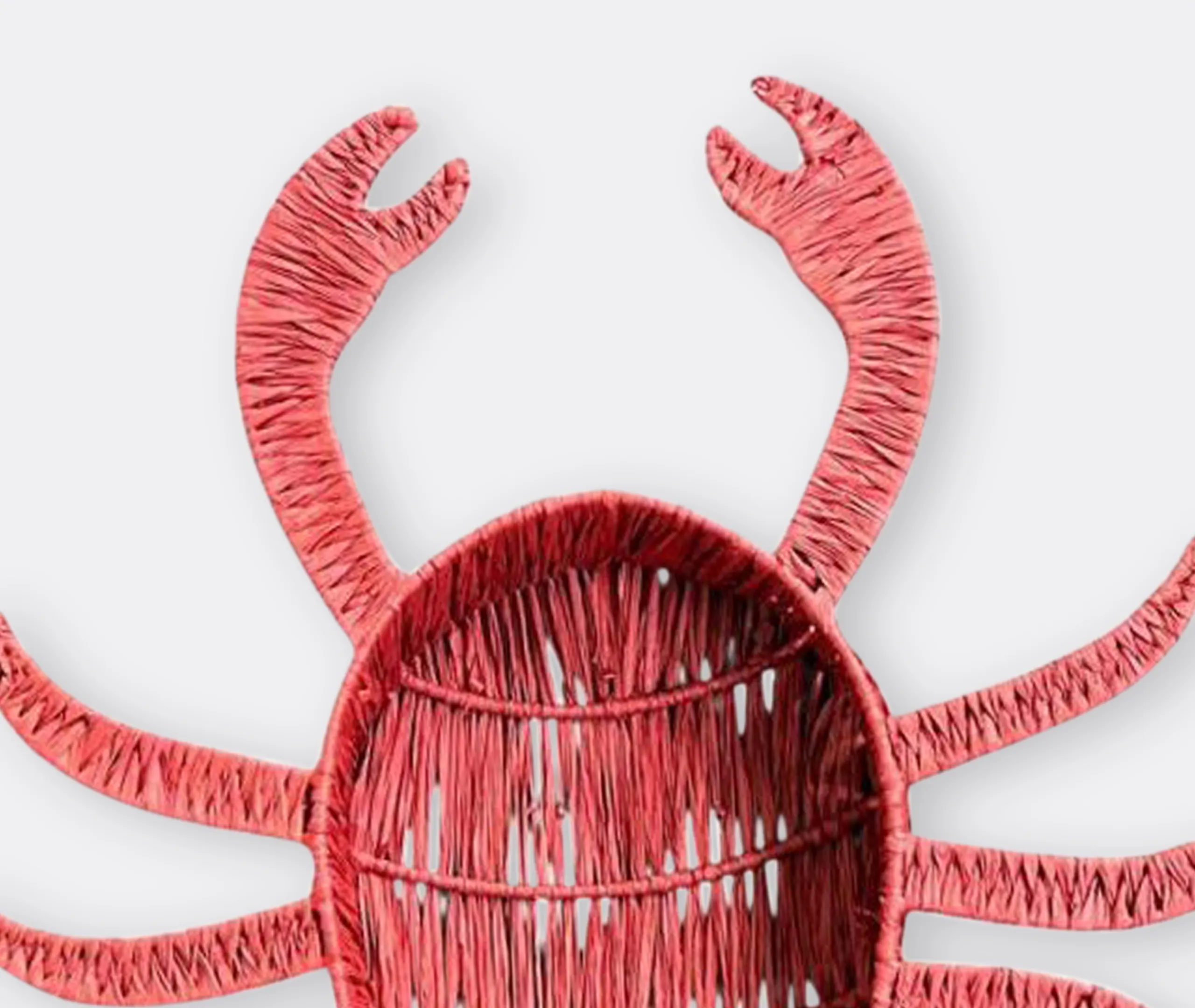 Lobster Basket - Red, Raffia alternate view