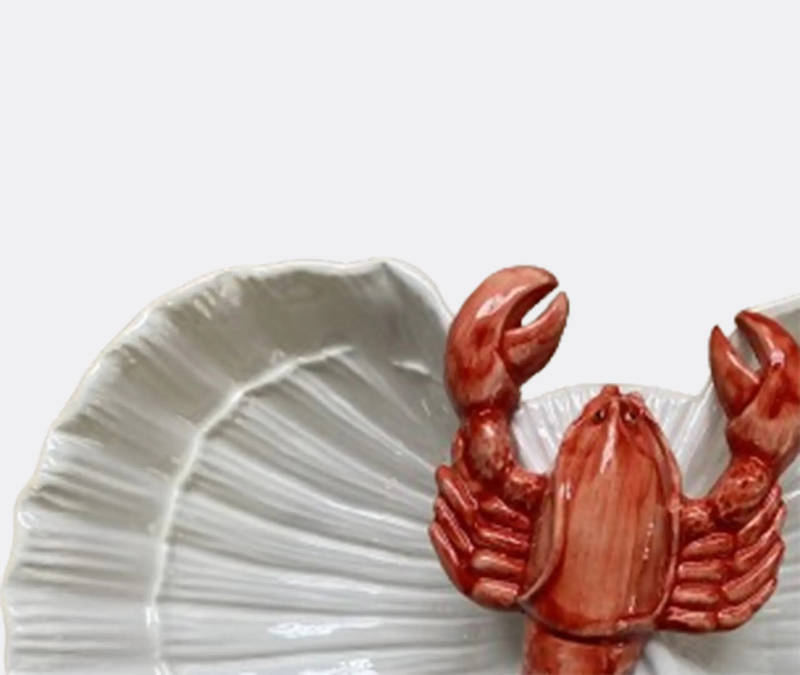 Lobster Starter Plate Two Shells - Multicolor, Porcelain