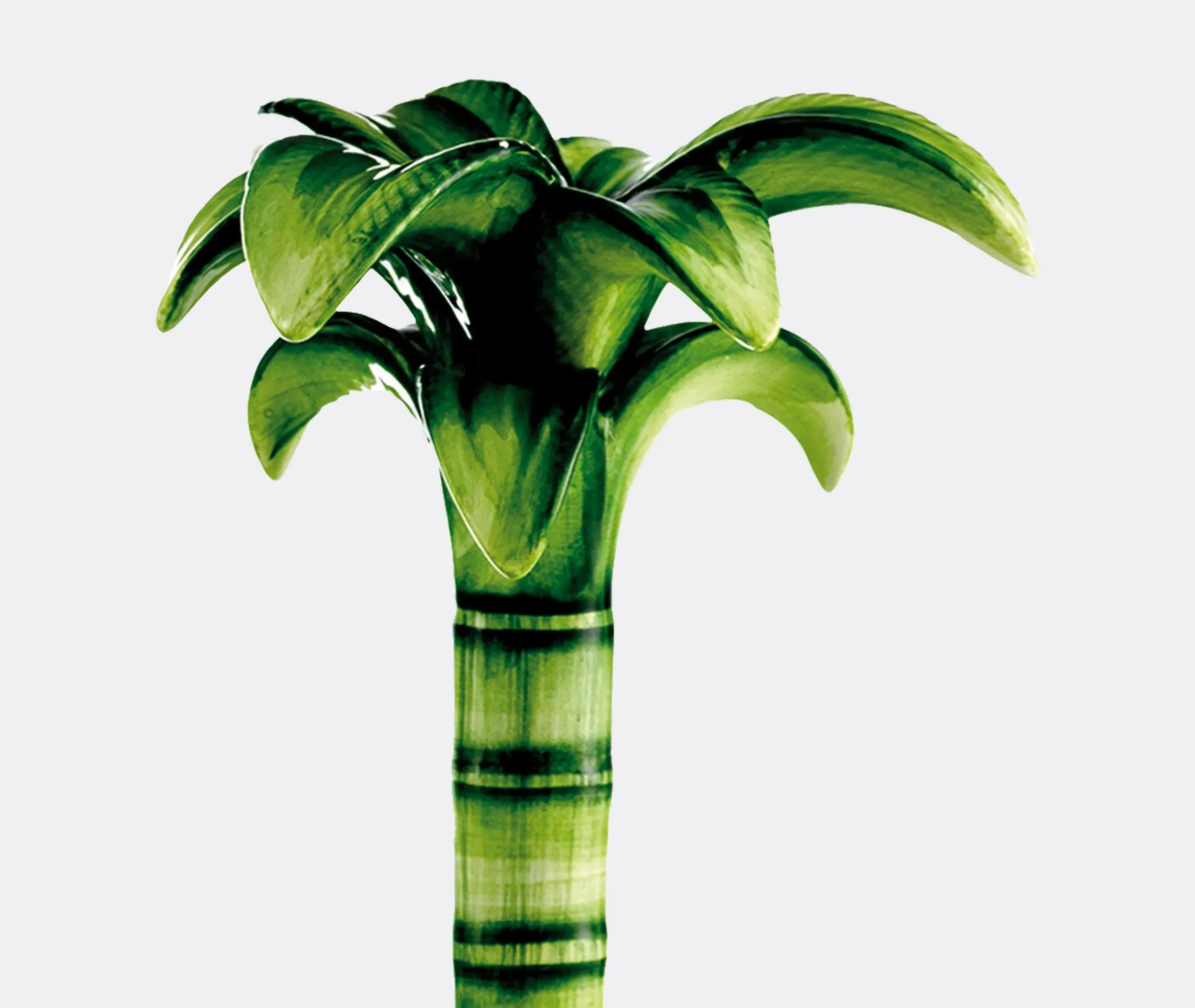 Medium Palm Candleholder - Green, Ceramic
