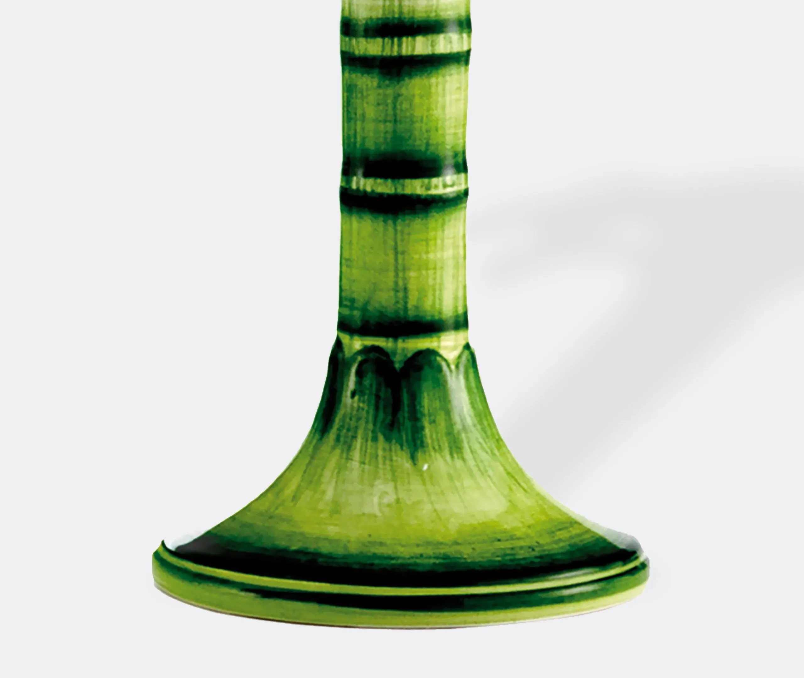 Medium Palm Candleholder - Green, Ceramic