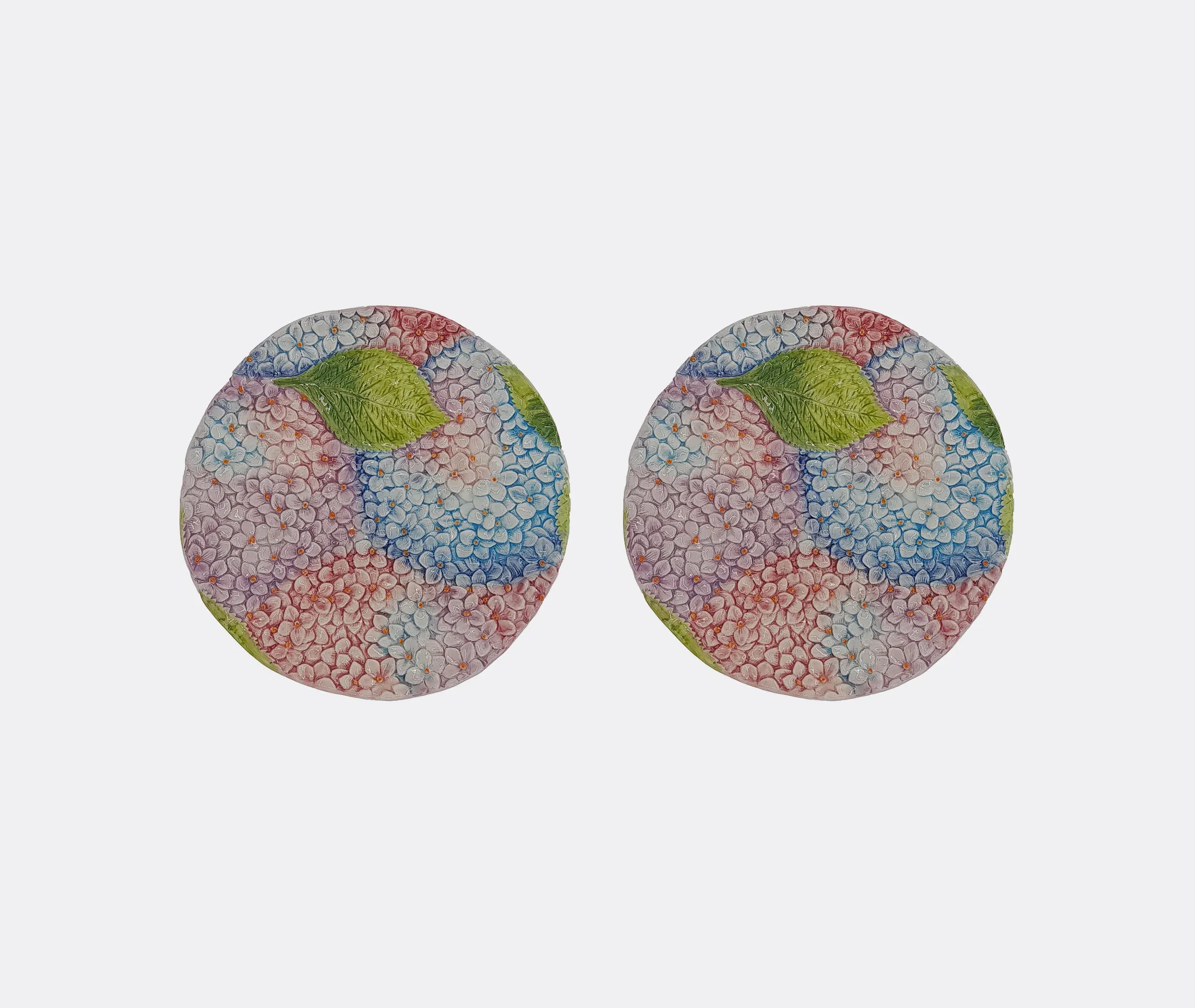Ortensie Set of Two Dessert Plates - Multicolor, Ceramic product