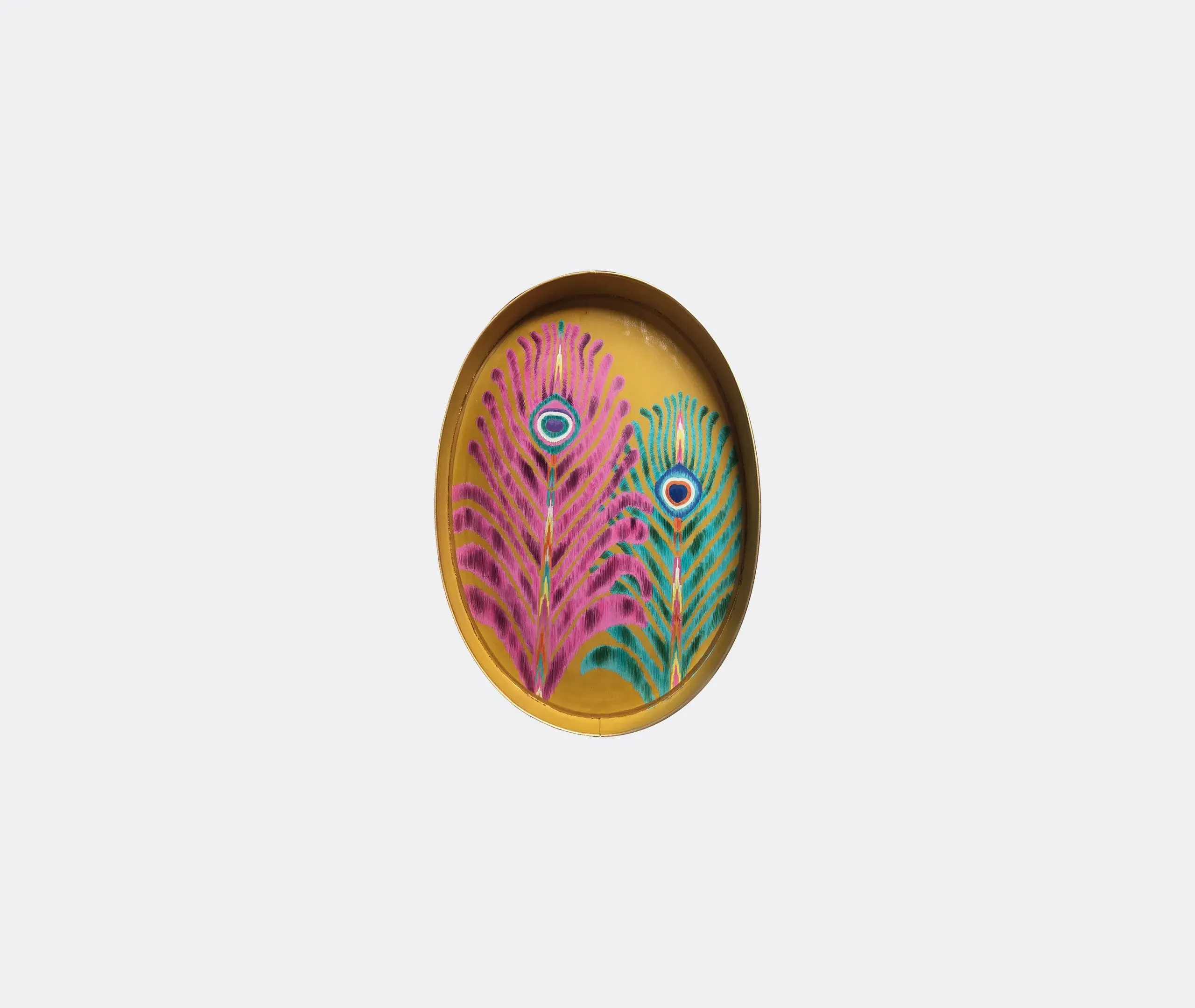 Oval Serving Tray - Multicolor, Iron image
